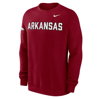 Arkansas Club Fleece Nike Men's College Crew-Neck Sweatshirt Product Image
