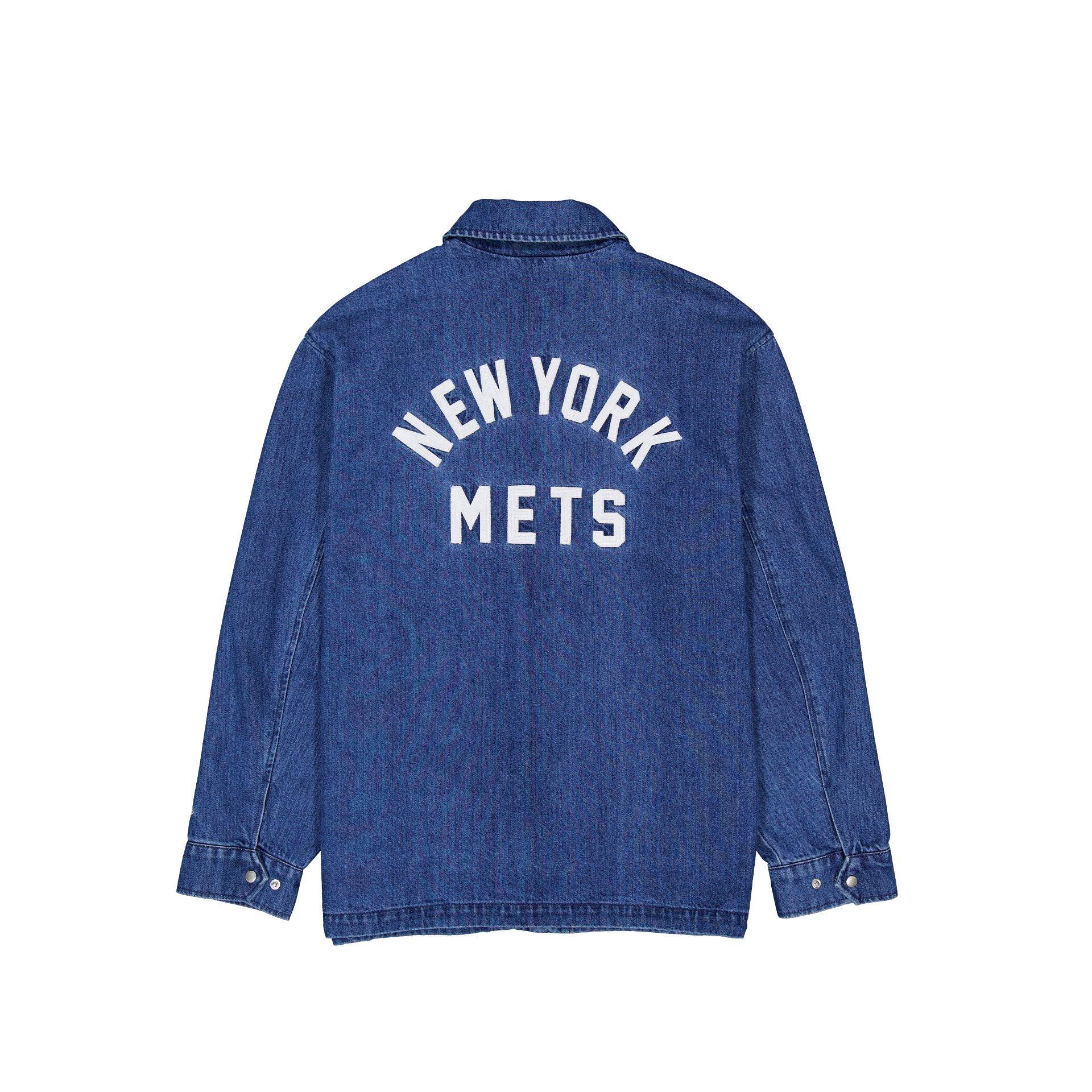 New York Mets Denim Coach Jacket Male Product Image