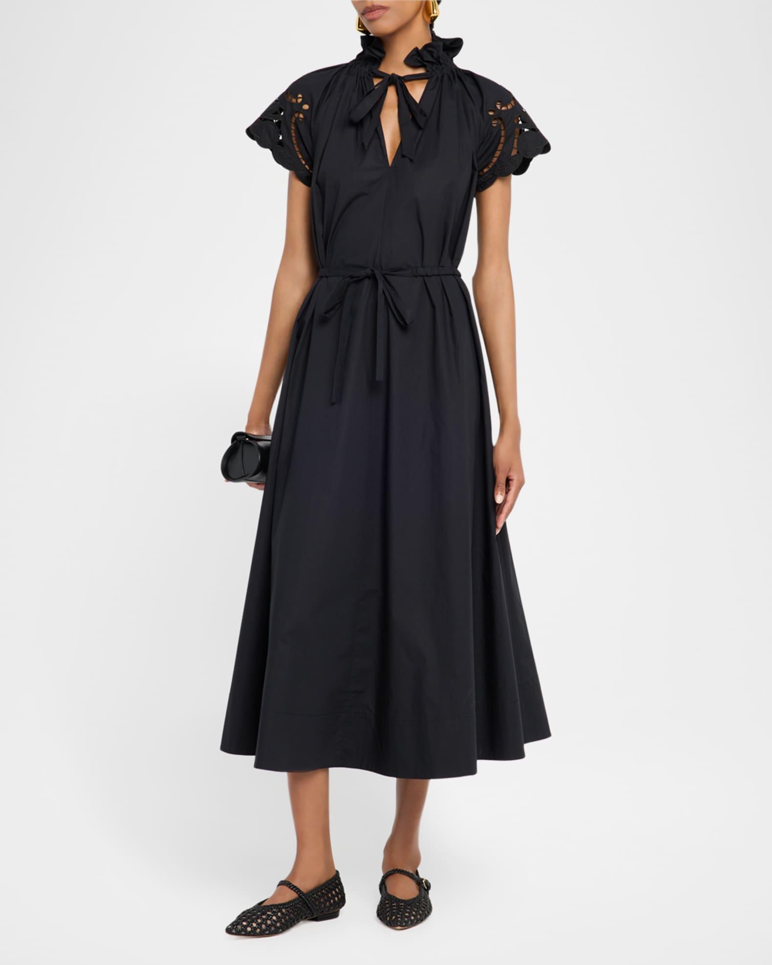 Amaretti Eyelet-Embroidered Midi Dress Product Image