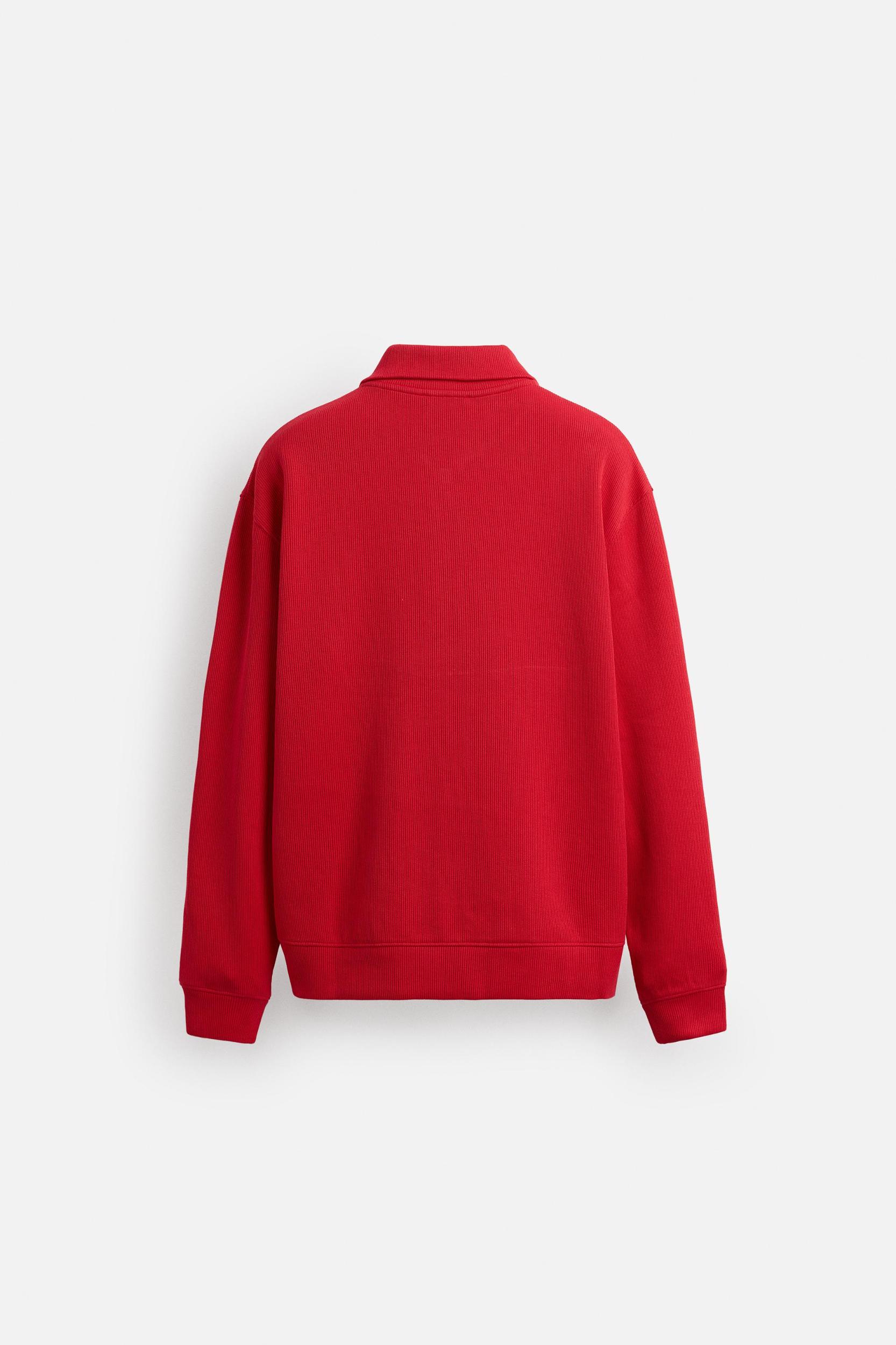 TEXTURED ZIP SWEATSHIRT Product Image