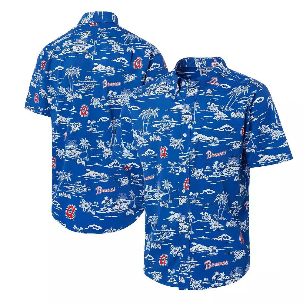 Men's Reyn Spooner Royal Atlanta Braves Cooperstown Collection Kekai Button-Down Shirt,  Product Image
