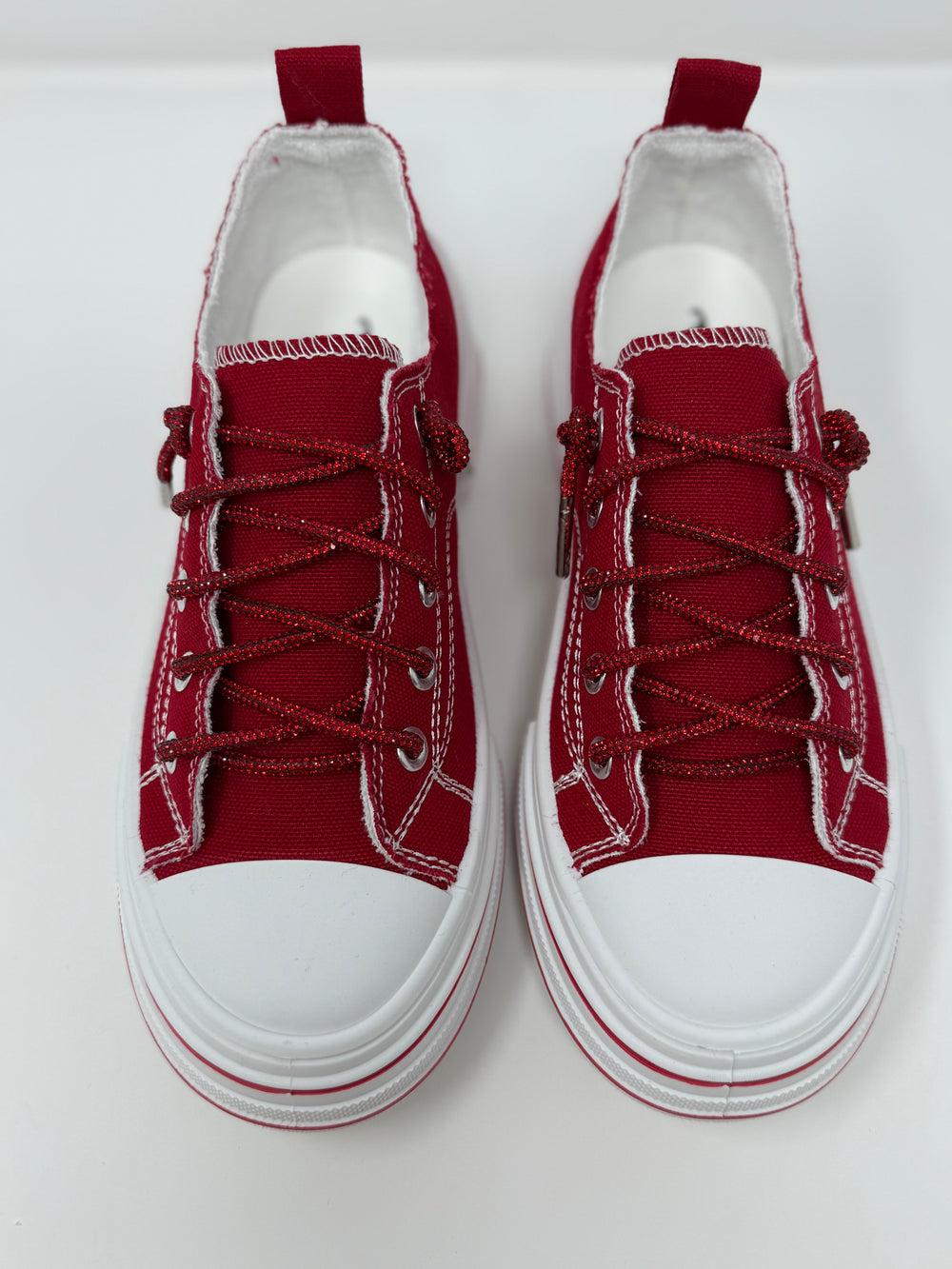 Very G Red Aman Sparkle Sneakers Product Image