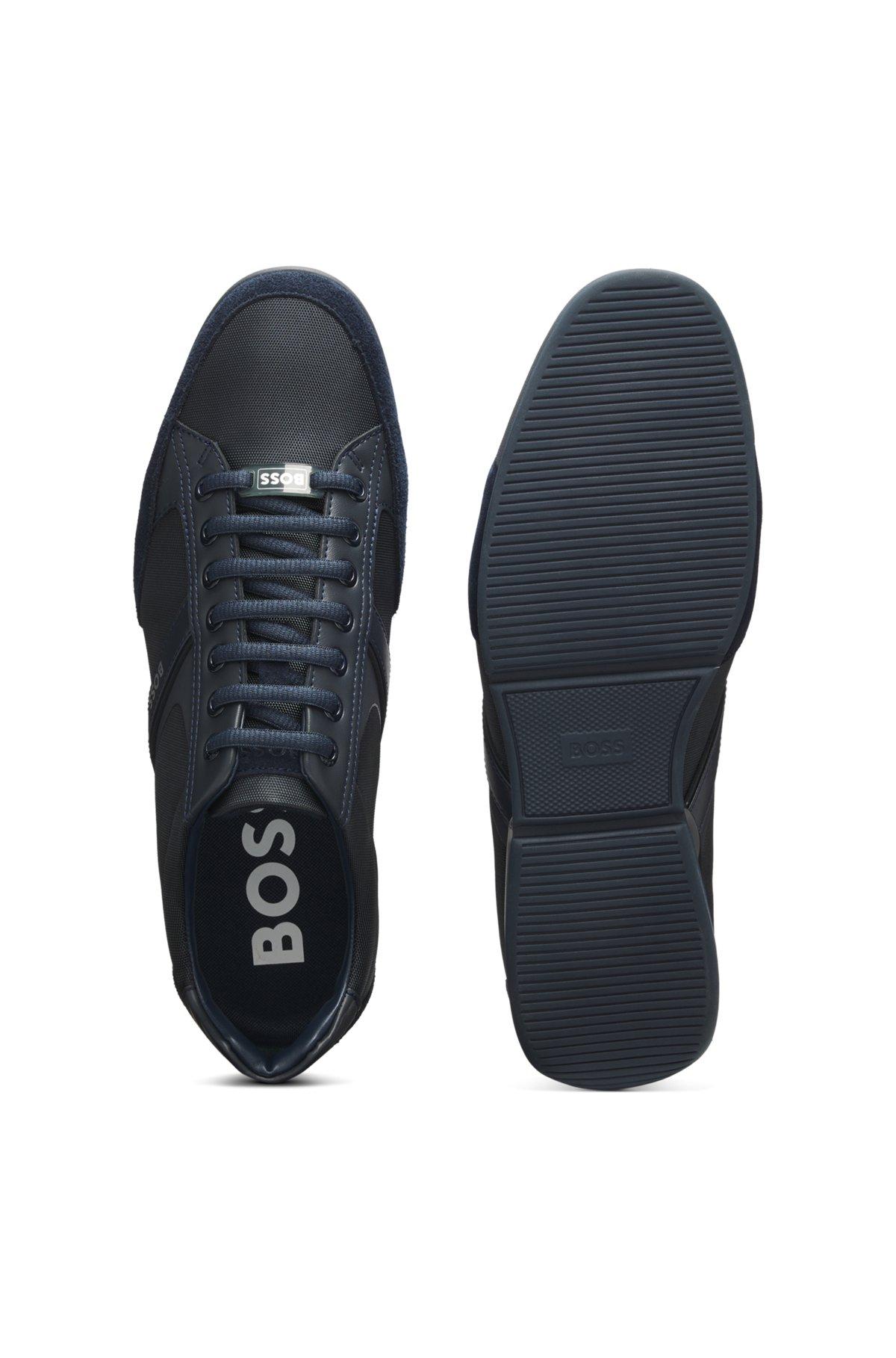 Mixed-material sneakers with suede and faux leather Product Image