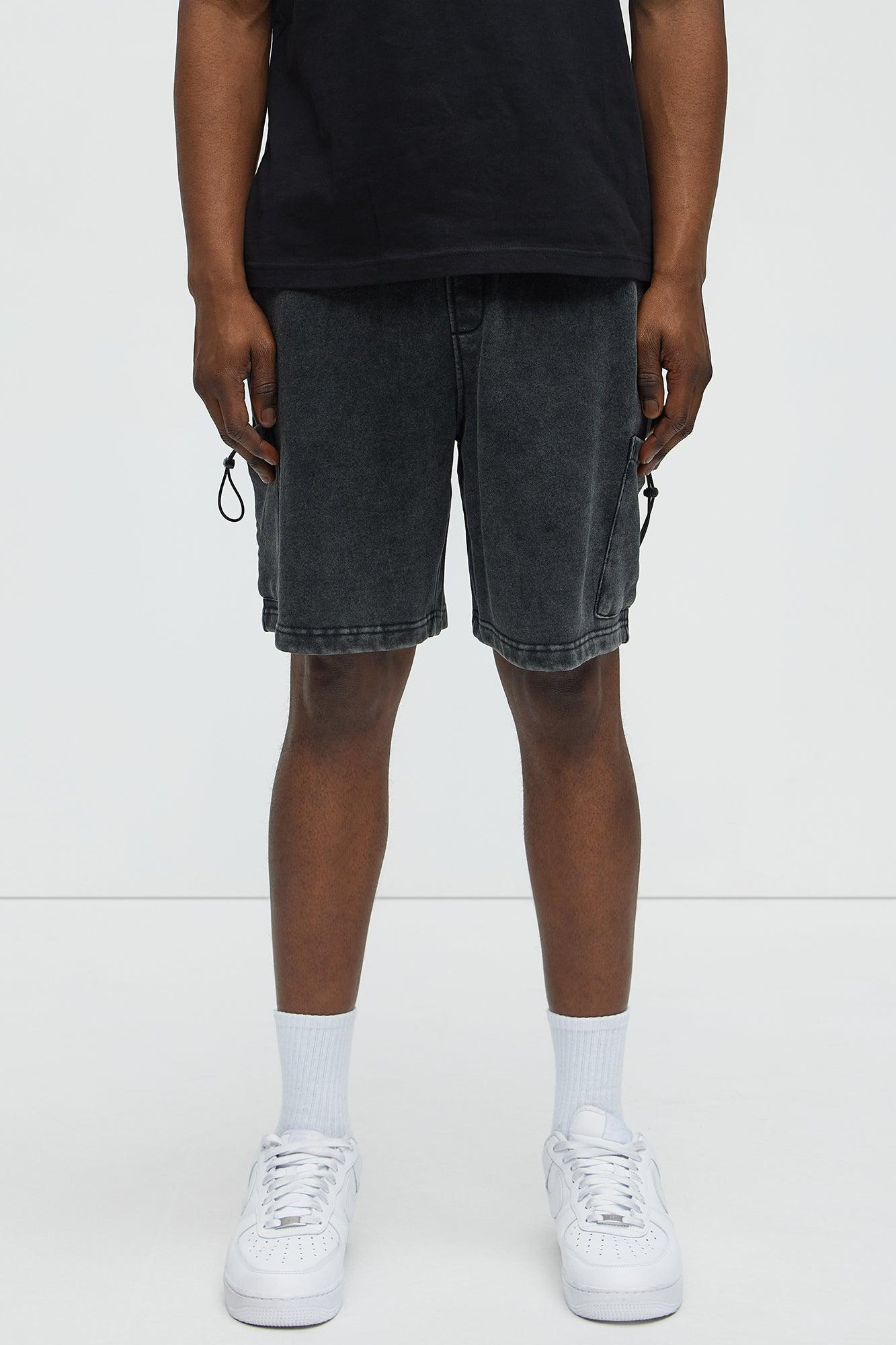 Tyson Faded Cargo Relaxed Shorts - Black Wash Product Image