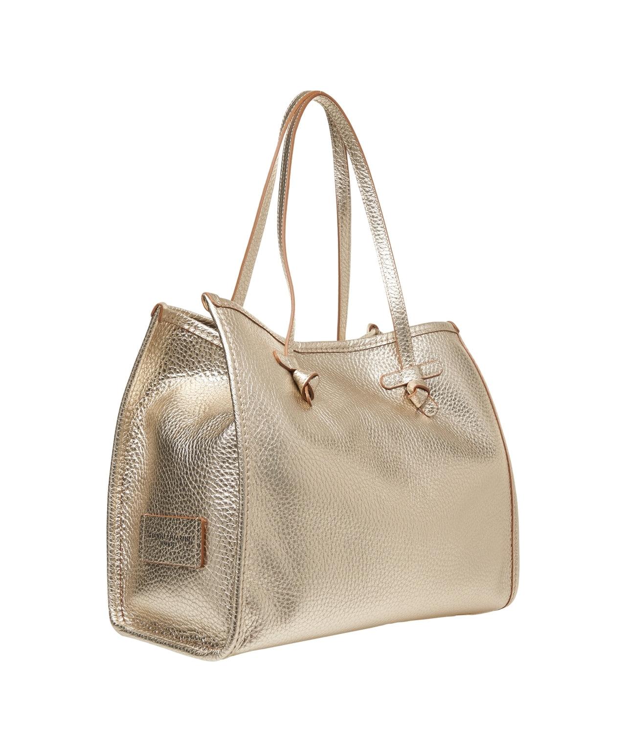Grained leather shopper Product Image