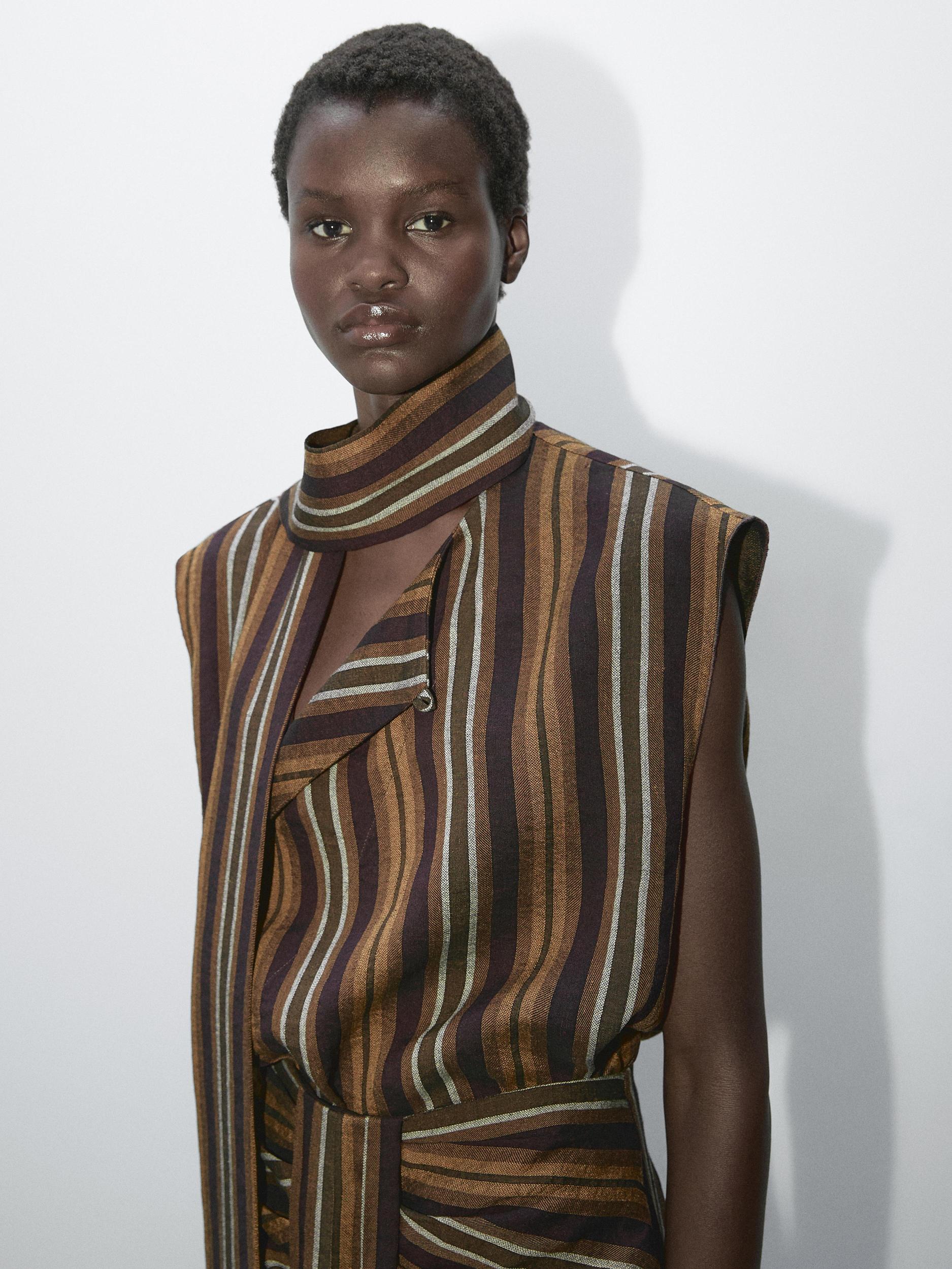 Striped flowing blouse - Studio Product Image