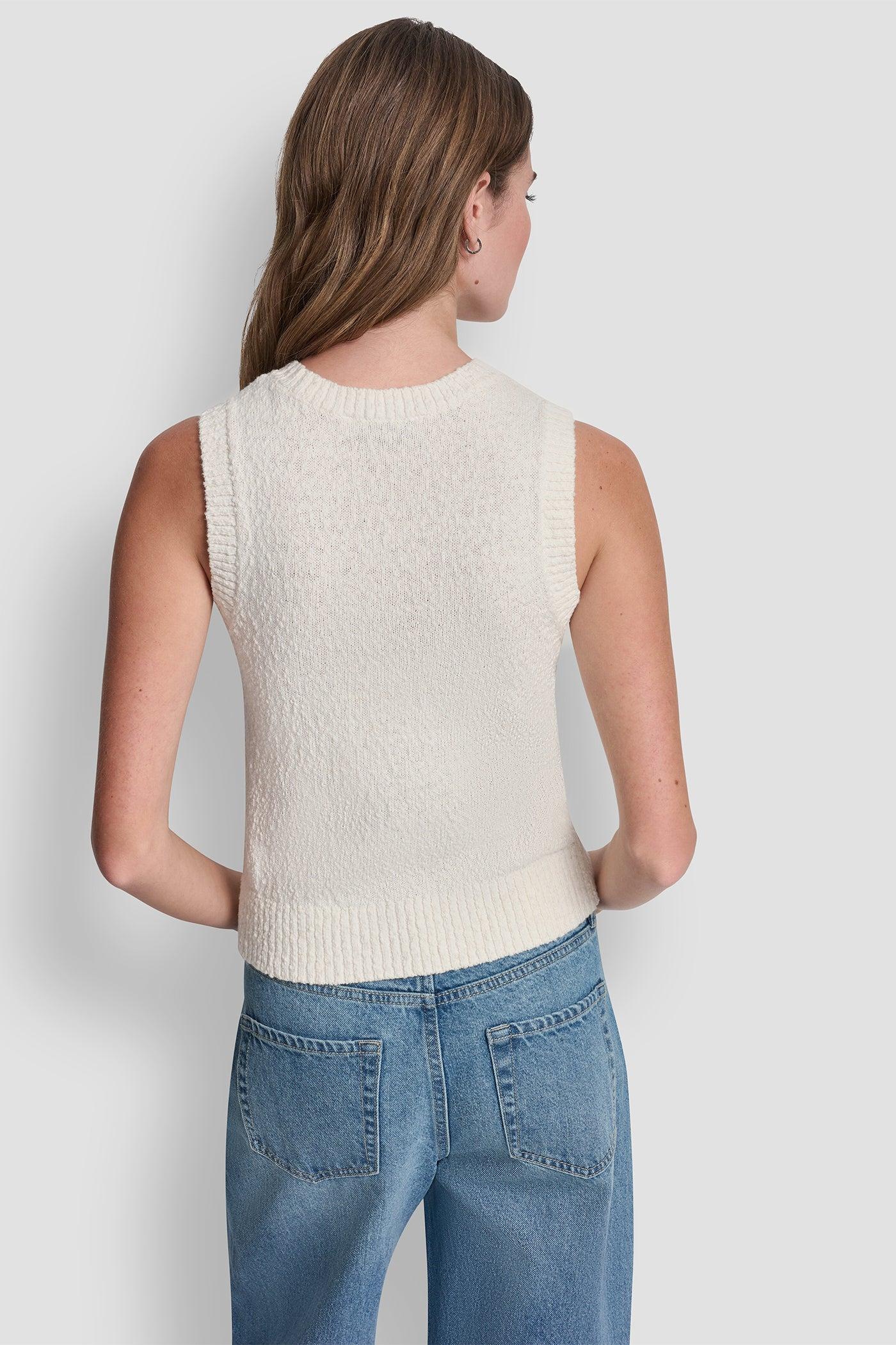 CREW NECK SLEEVELESS SWEATER Product Image