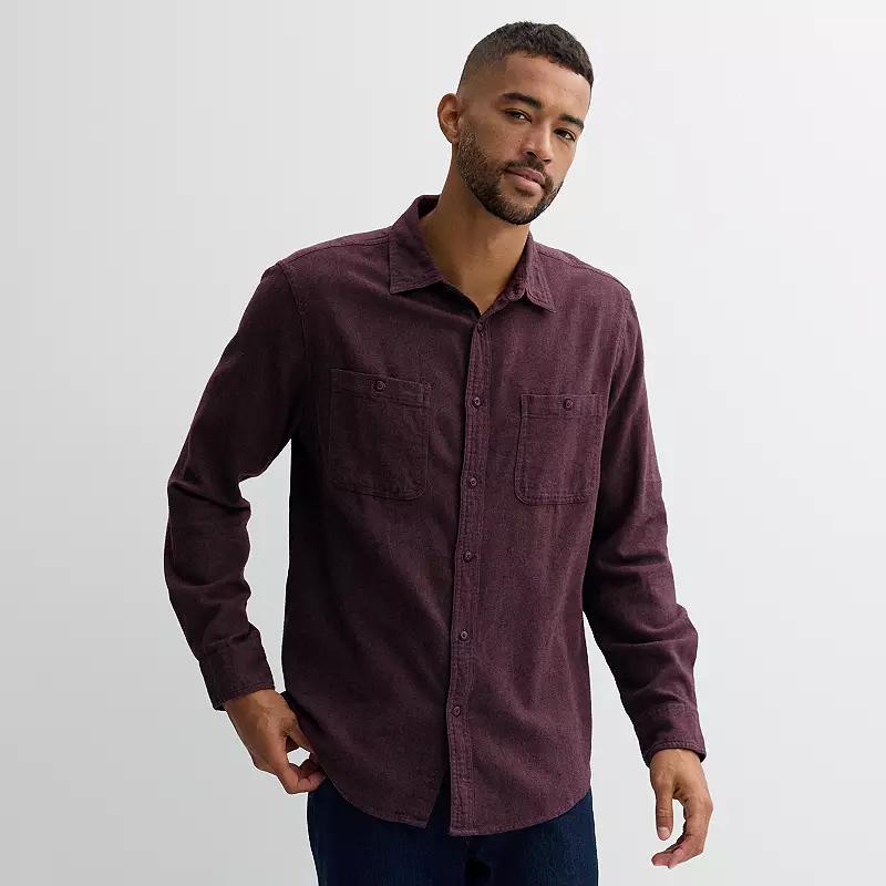 Men's Sonoma Goods For Life® Supersoft Flannel Button-Down Shirt,  Product Image