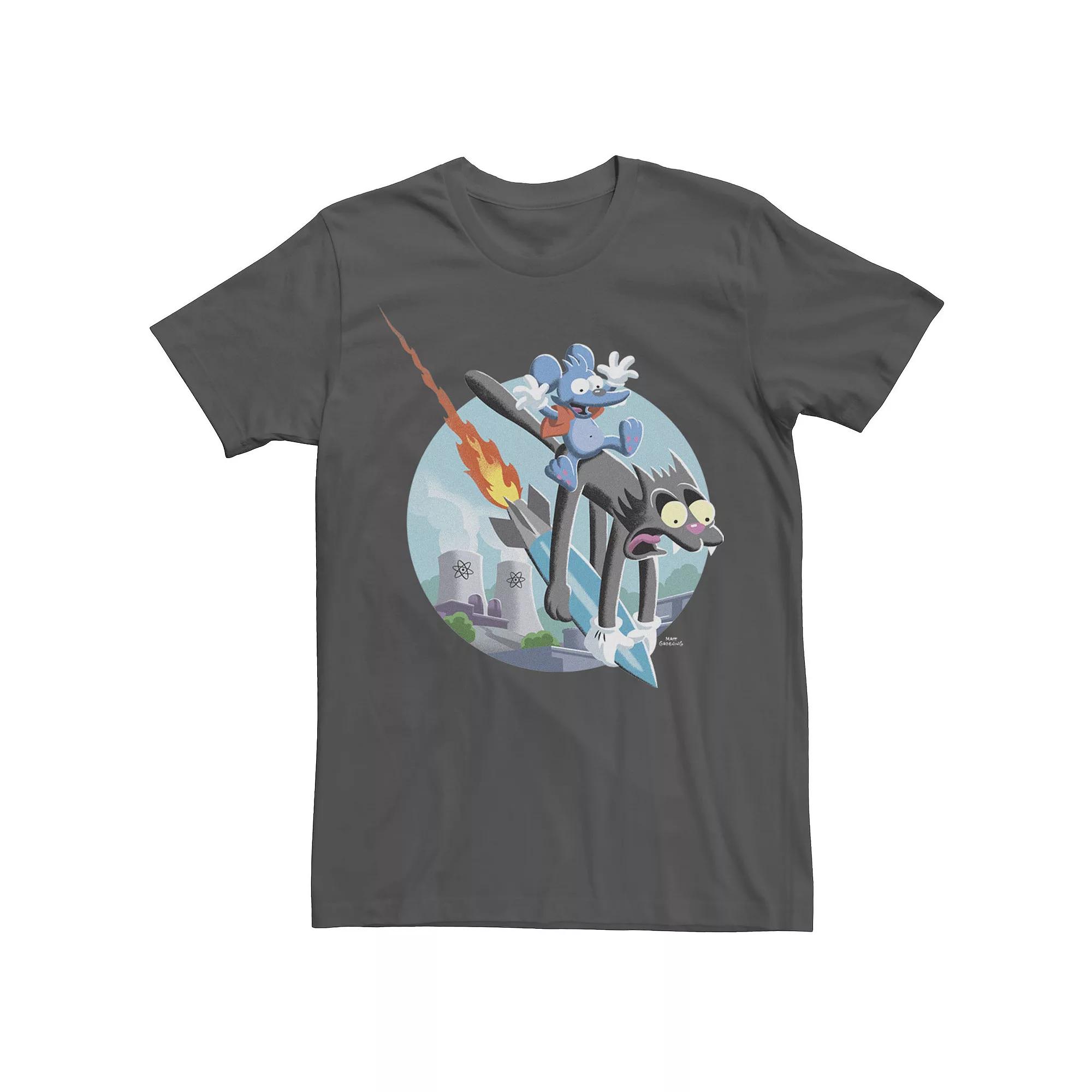Men's The Simpsons Itchy & Scratchy Missile Ride Tee,  Product Image