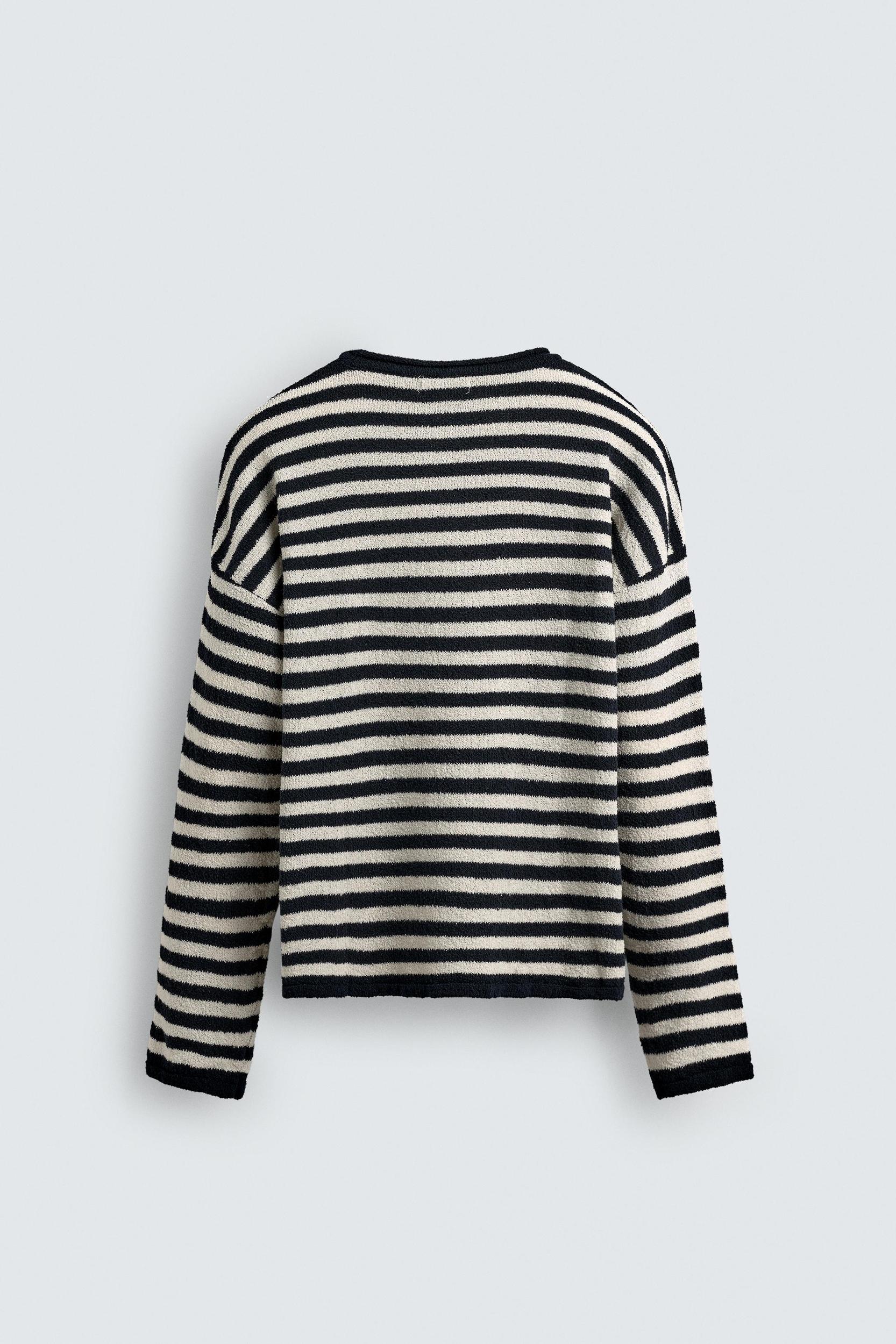 LIGHTWEIGHT STRIPED SWEATER Product Image