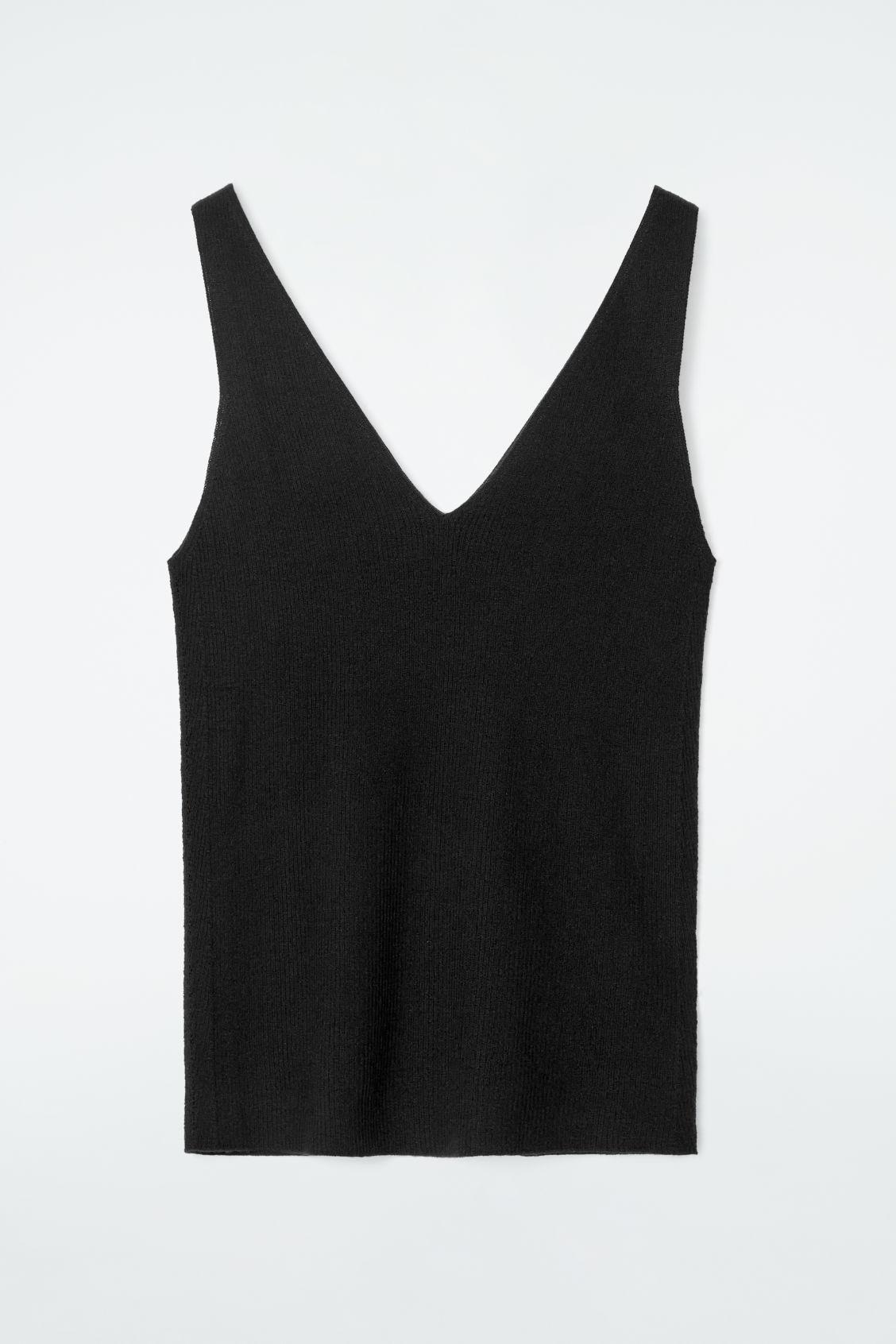 SLIM RIBBED CASHMERE TANK TOP Product Image