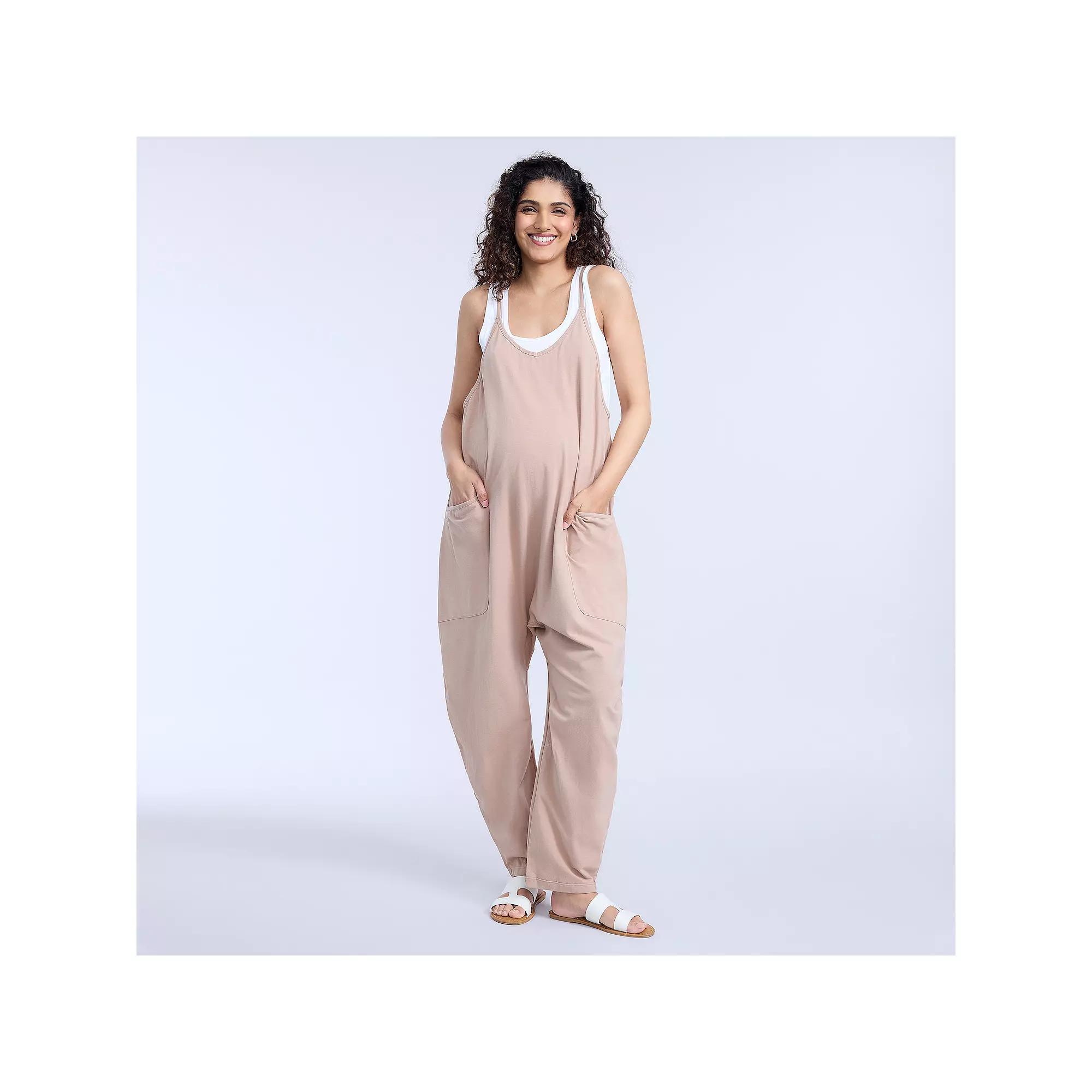 Maternity Motherhood® Jumpsuit, Women's, Size: XL-Mat, Brown Product Image