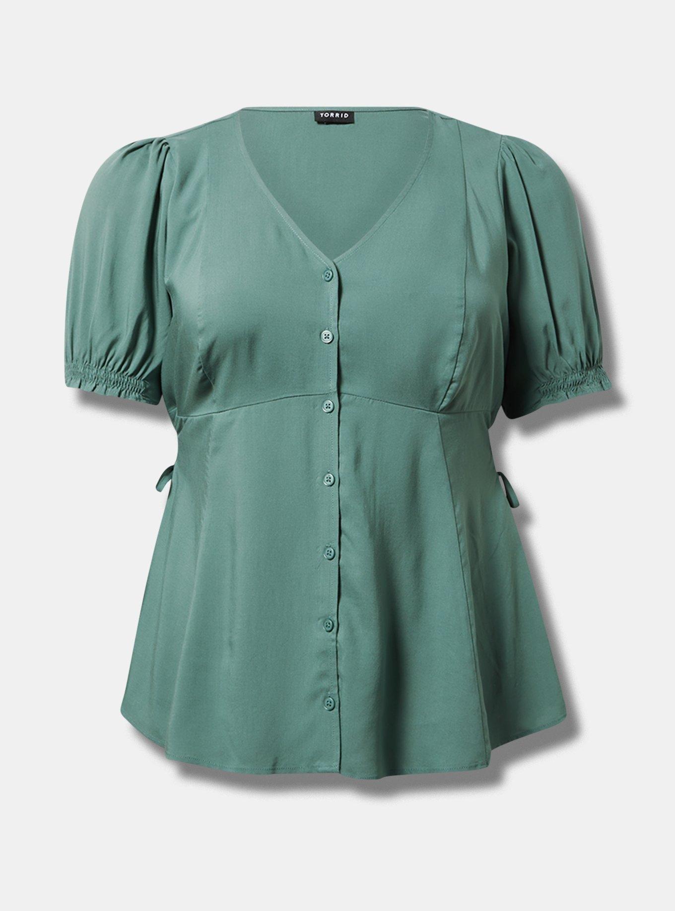 Challis Side Tie Short Sleeve Top Product Image