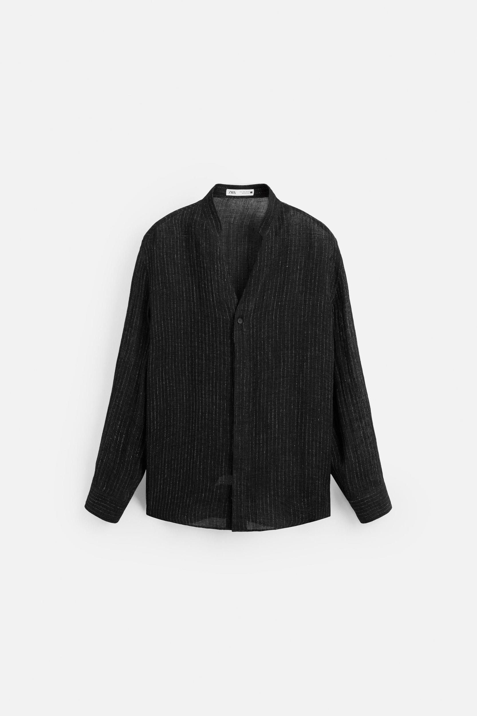SEMI-SHEER TEXTURED SHIRT Product Image