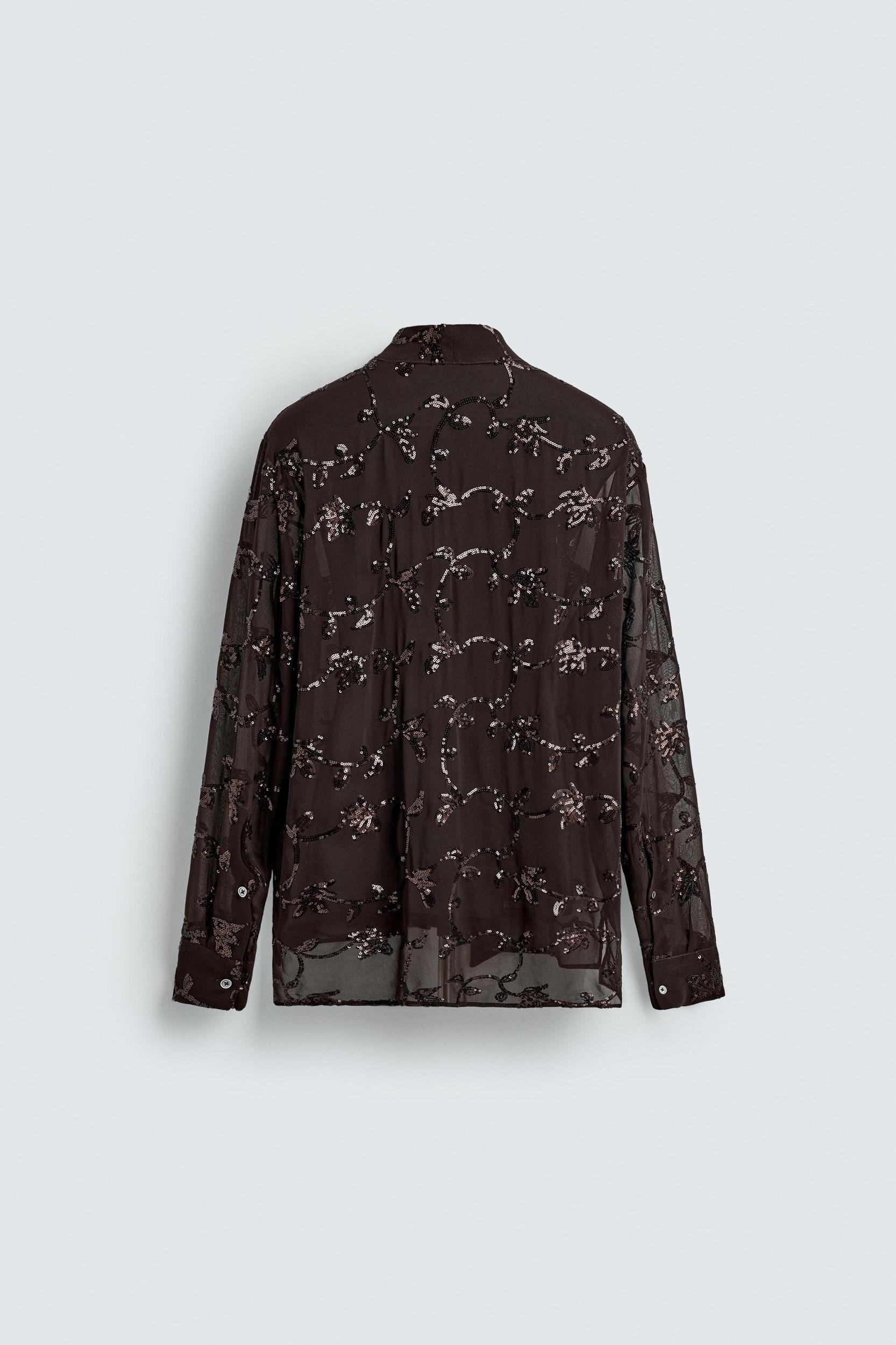 LIMITED EDITION SEQUIN SEMI-SHEER SHIRT Product Image