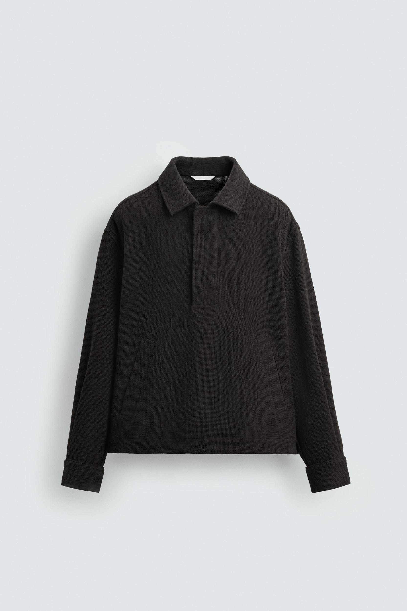 TEXTURED POLO OVERSHIRT Product Image
