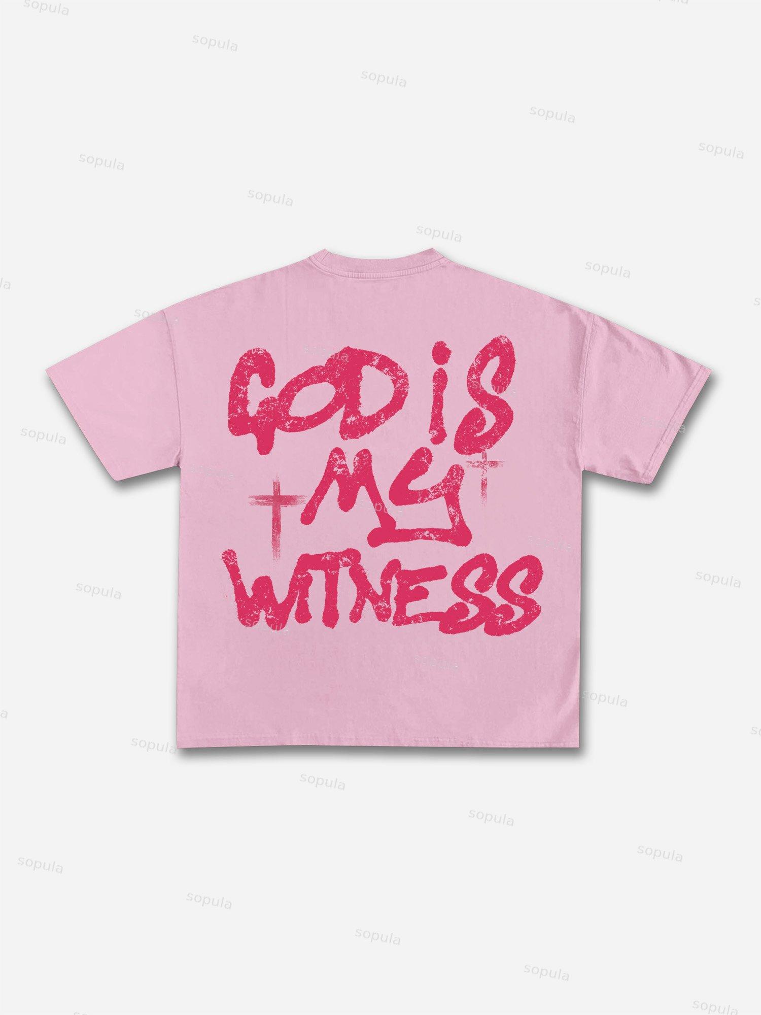 Jesus Church Window Vintage Graphic Cotton T-shirt Product Image