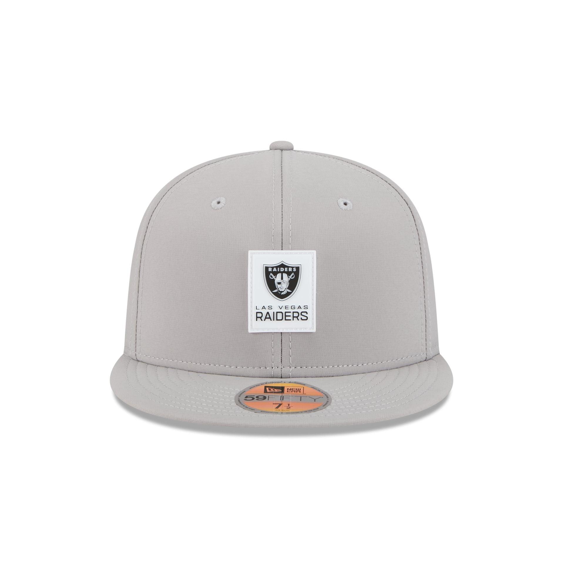 Las Vegas Raiders 2025 Sideline Hot Weather Gray 59FIFTY Fitted Hat Male Product Image
