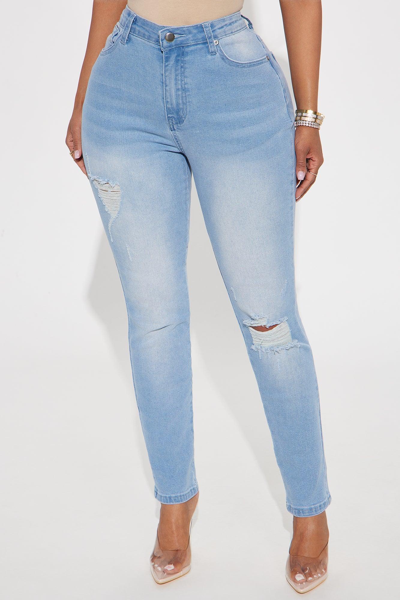 Call It Love Stretch Ripped Skinny Jeans - Light Wash Product Image