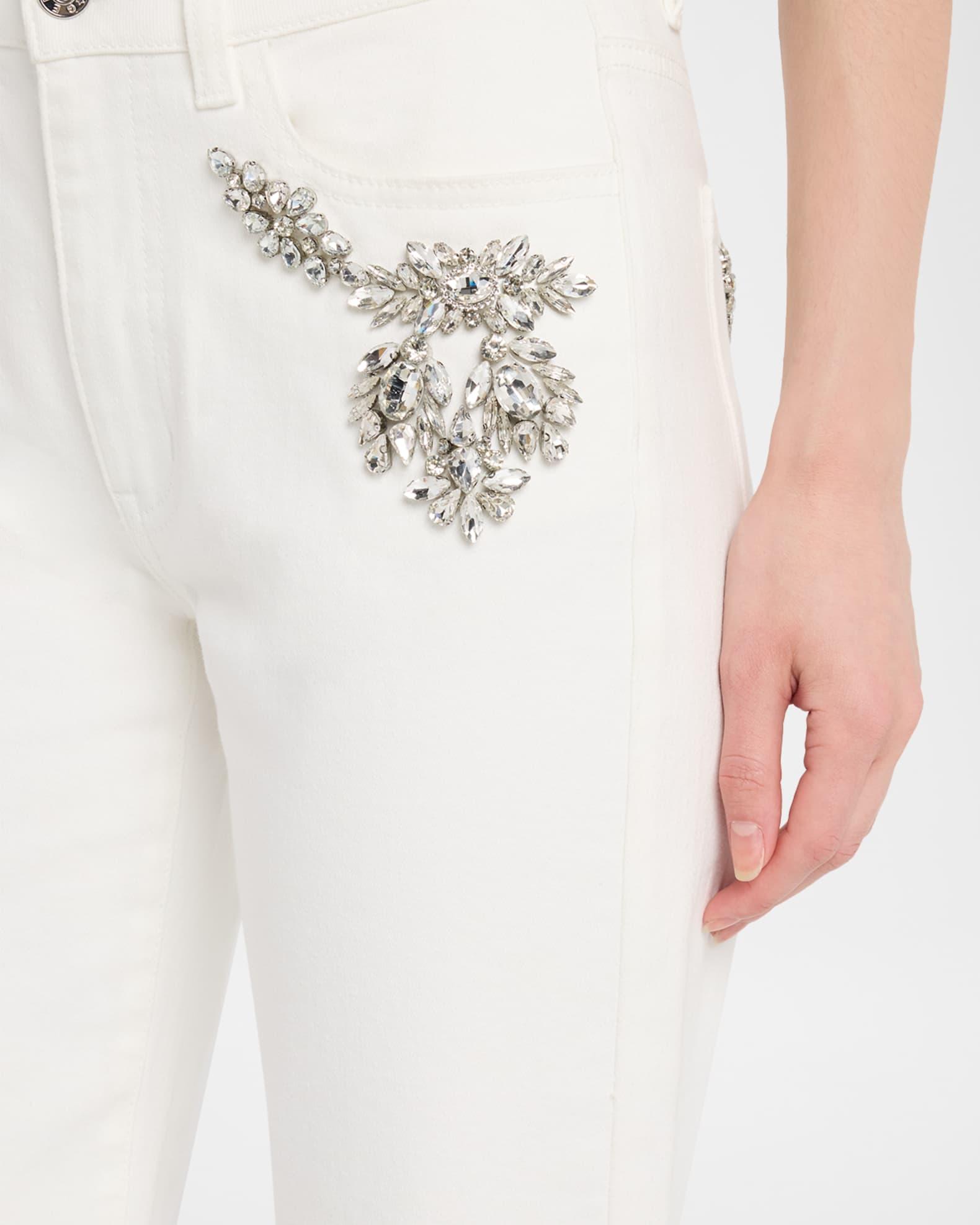 Carolyn Embellished Straight Crop Jeans Product Image