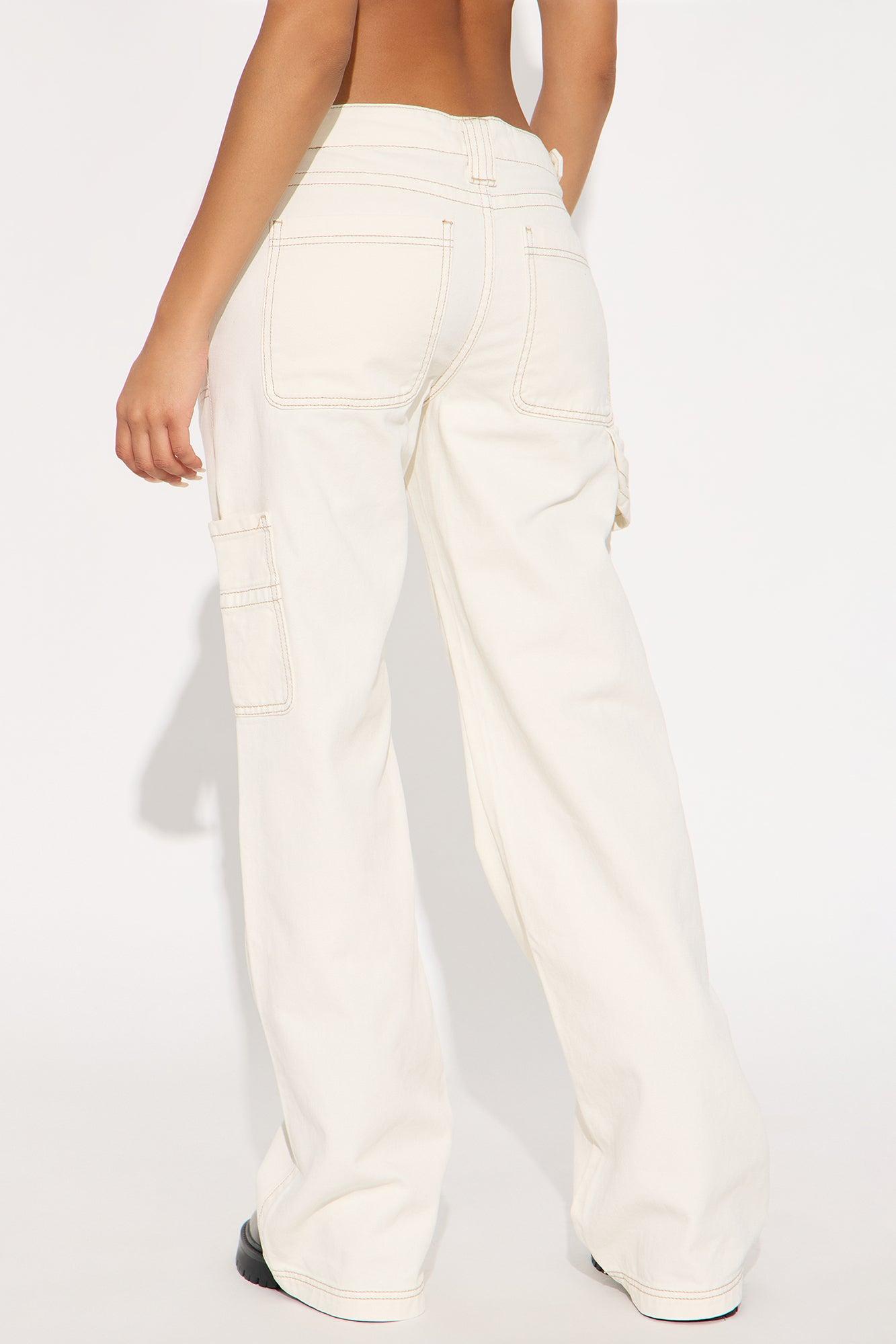 Pocketful Of Love Straight Leg Jeans - Off White Female Product Image