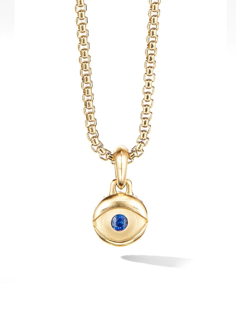 Mens Evil Eye Amulet in 18K Yellow Gold Product Image