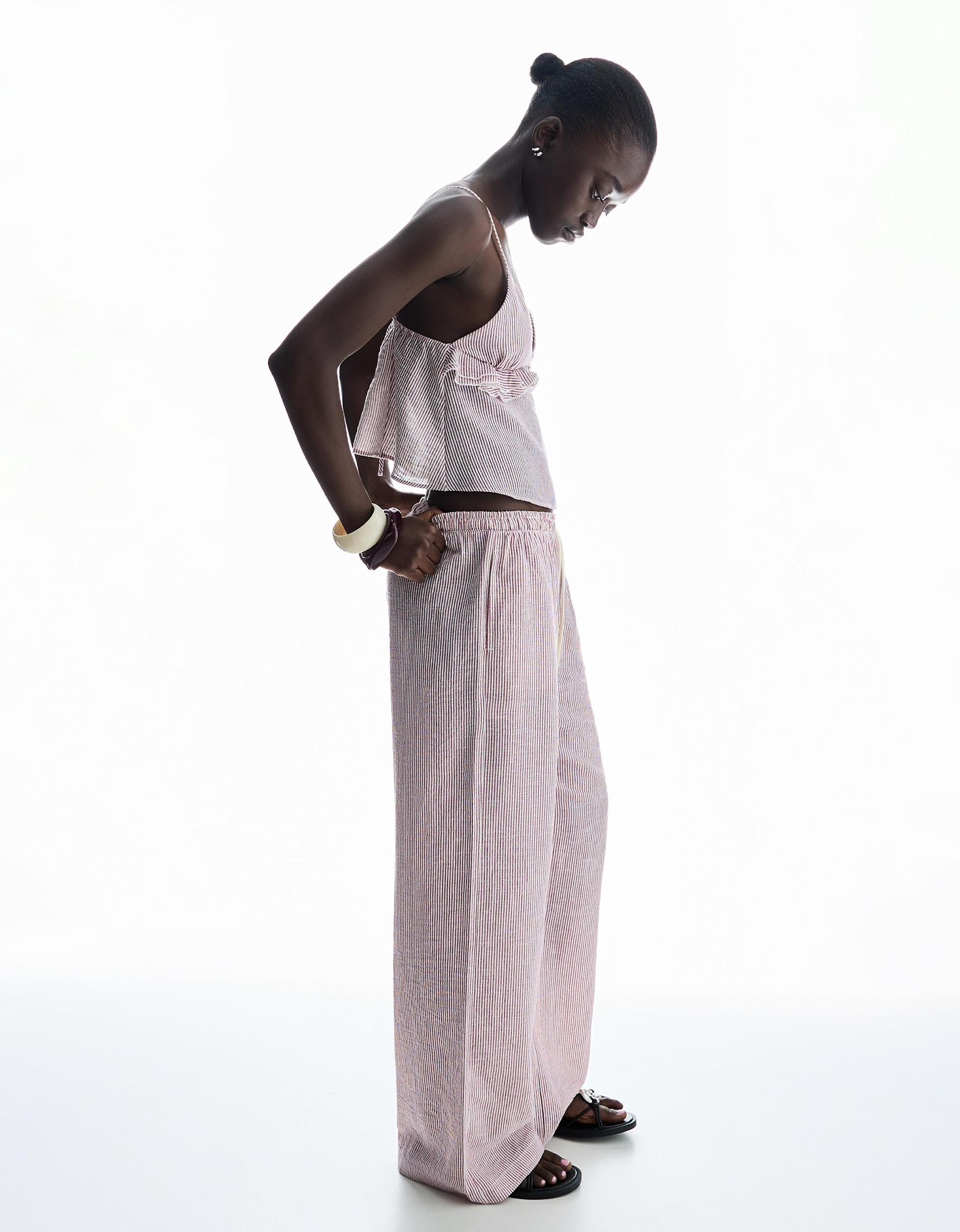 Striped rustic pants Product Image