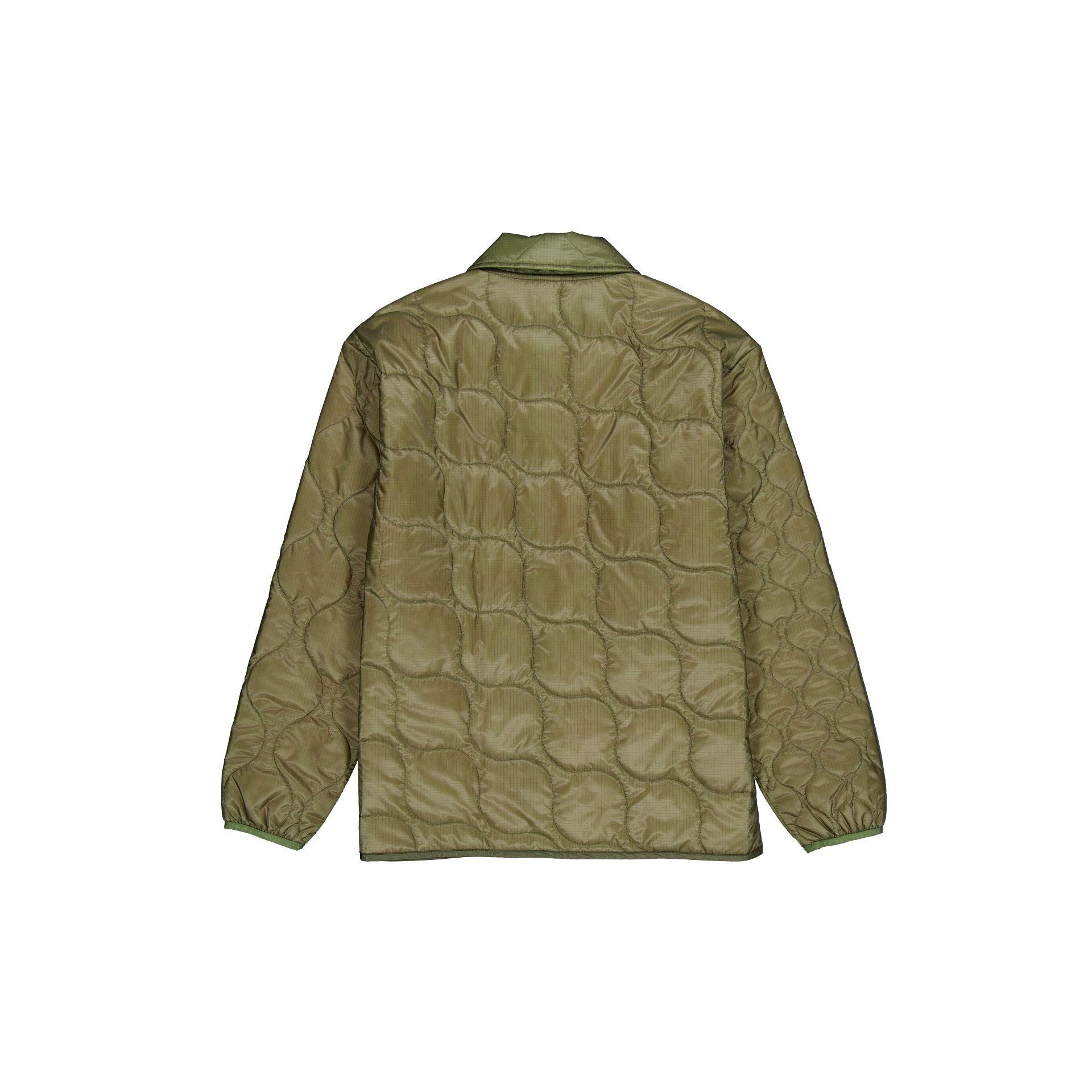 New Era Cap Quilted Button Up Dark Khaki Jacket Male Product Image