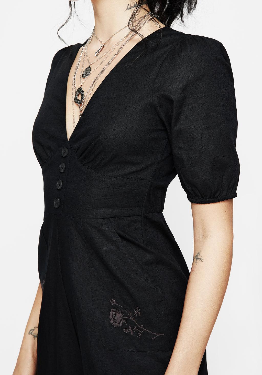 Briar Embroidered Linen-Blend Jumpsuit Product Image