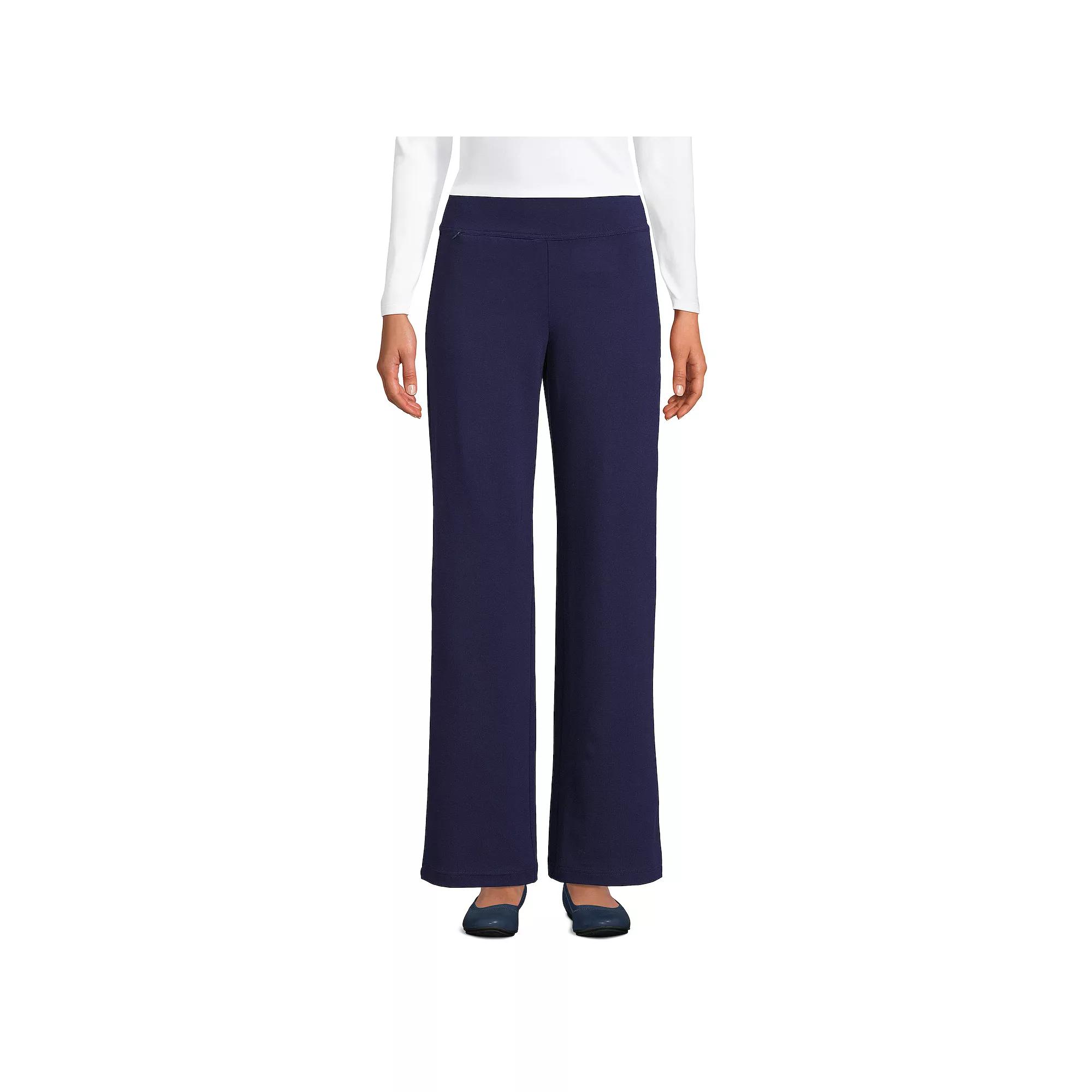 Women's Lands' End Starfish Mid Rise Wide Leg Pull On Pants,  Product Image