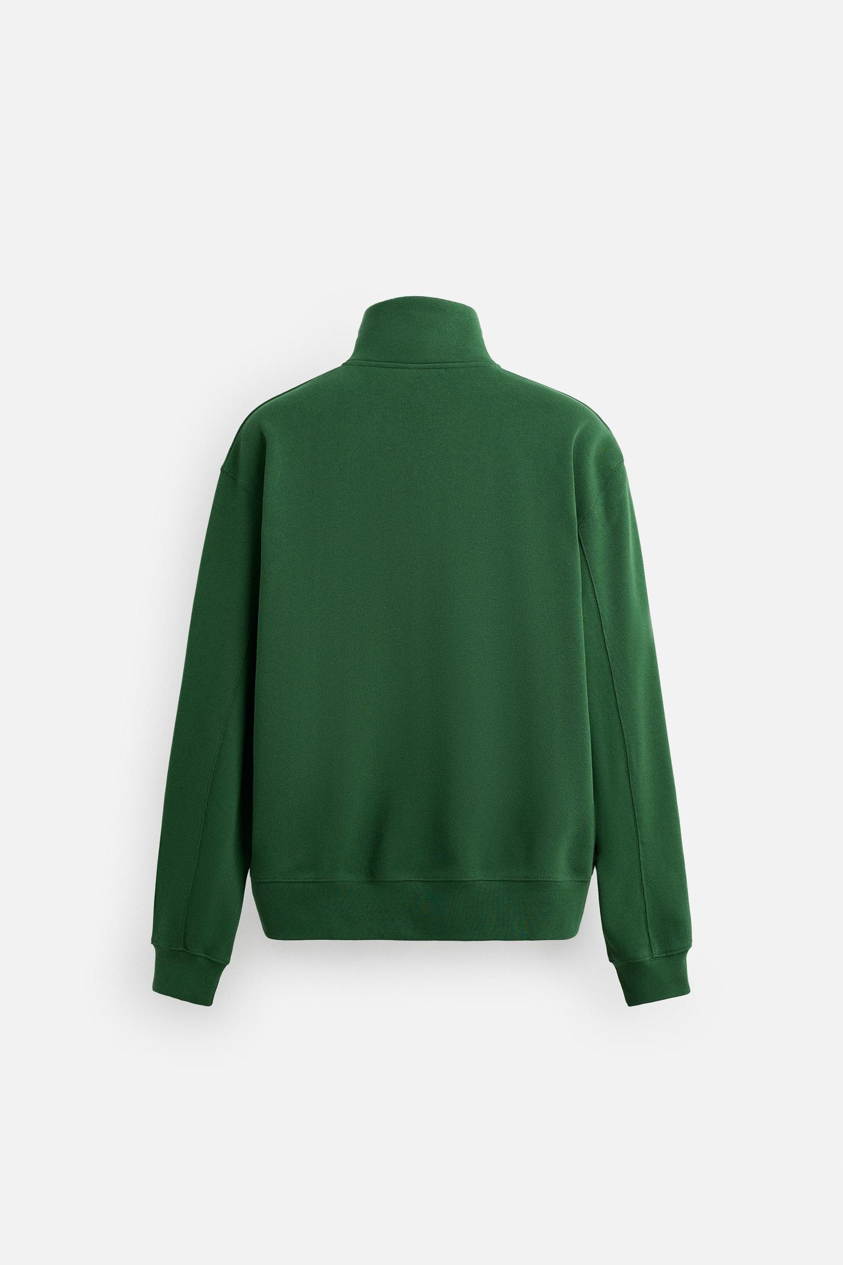 EMBROIDERED QUARTER-ZIP SWEATSHIRT Product Image