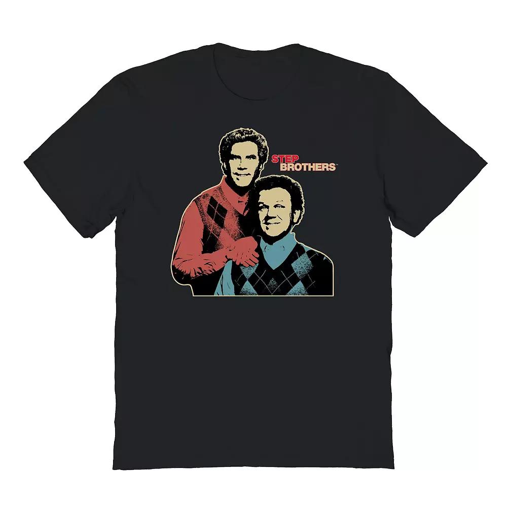 Men's Step Brothers Movie Vintage Portrait Graphic Tee, Size: XXL, Black Product Image