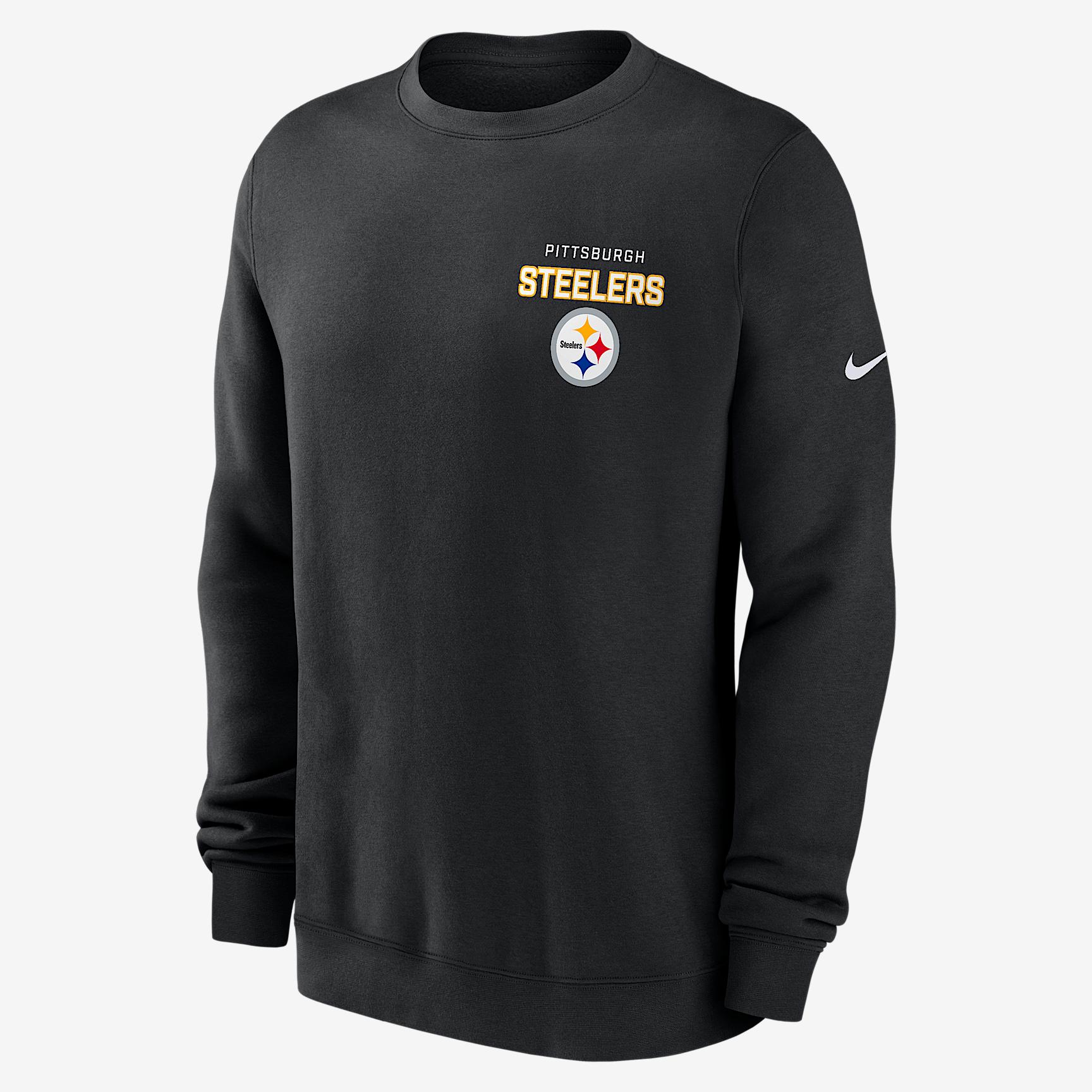 Pittsburgh Steelers Draw Block Club Nike Mens NFL Pullover Crew | NKPV00A7L-KU0 Product Image