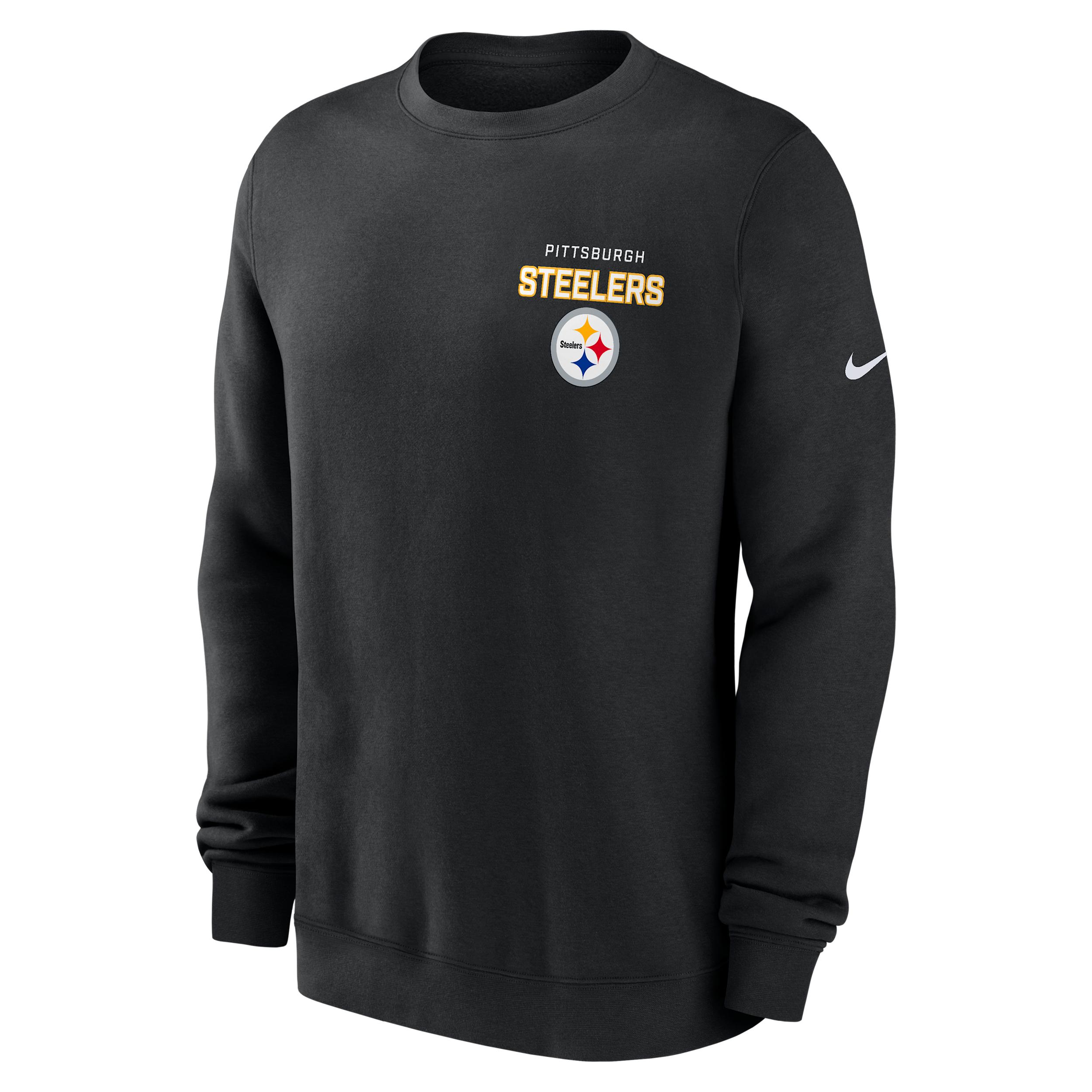Pittsburgh Steelers Draw Block Club Nike Mens NFL Pullover Crew | NKPV00A7L-KU0 Product Image
