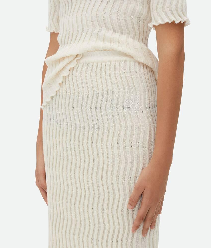 Women's Ribbed Wool Skirt in String Product Image