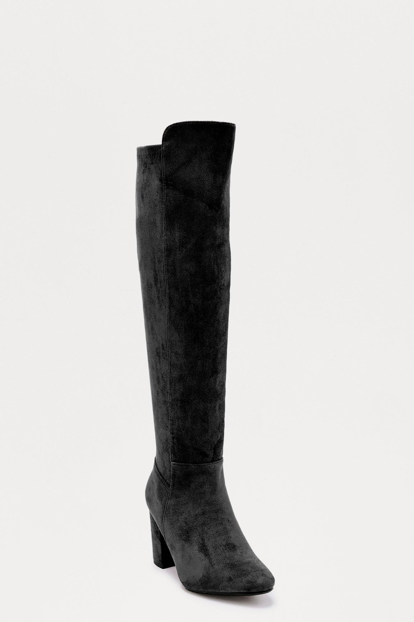 Bridge Faux Suede Boots - Black Female Product Image