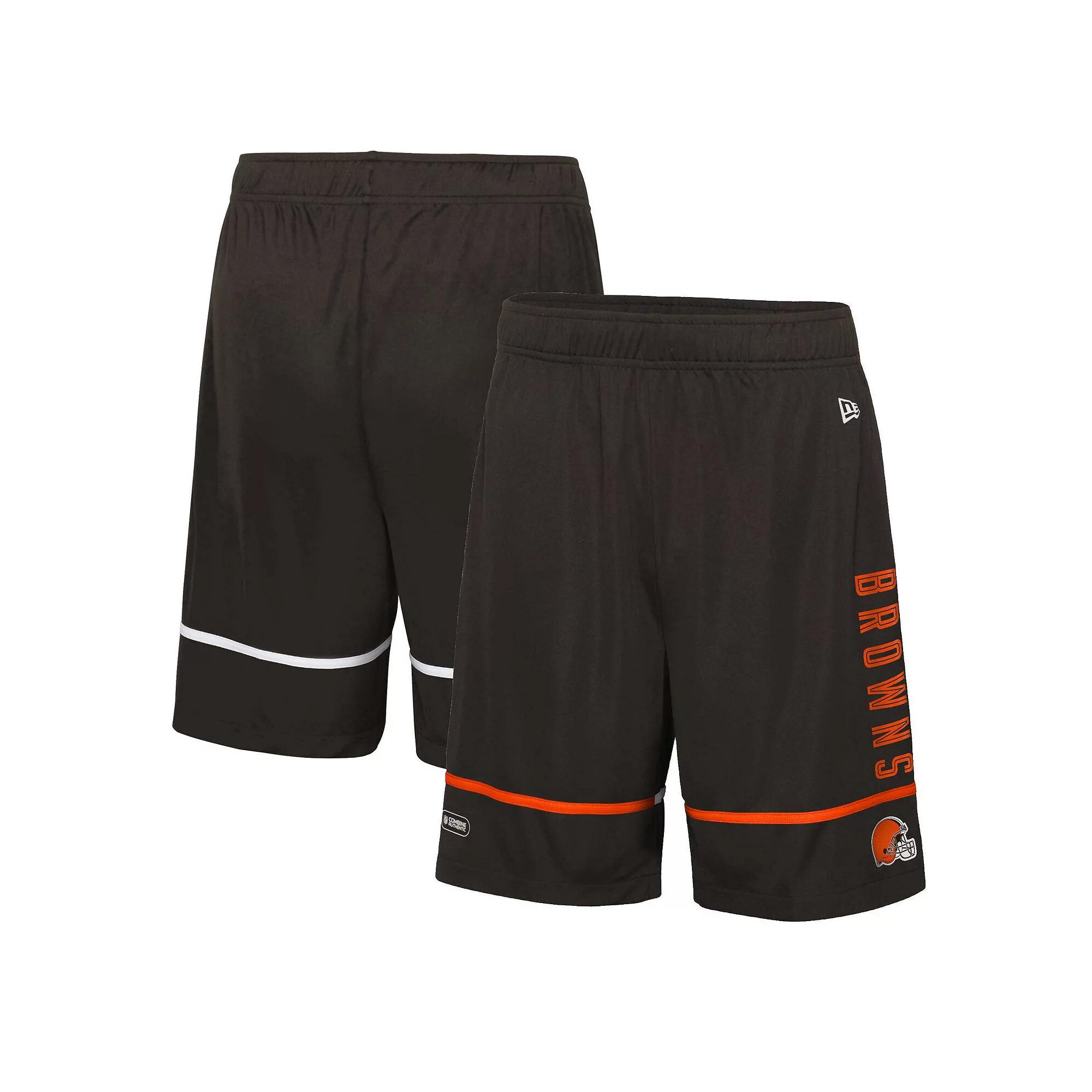 Men's New Era Black Cleveland Browns Combine Authentic Rusher Training Shorts,  Product Image