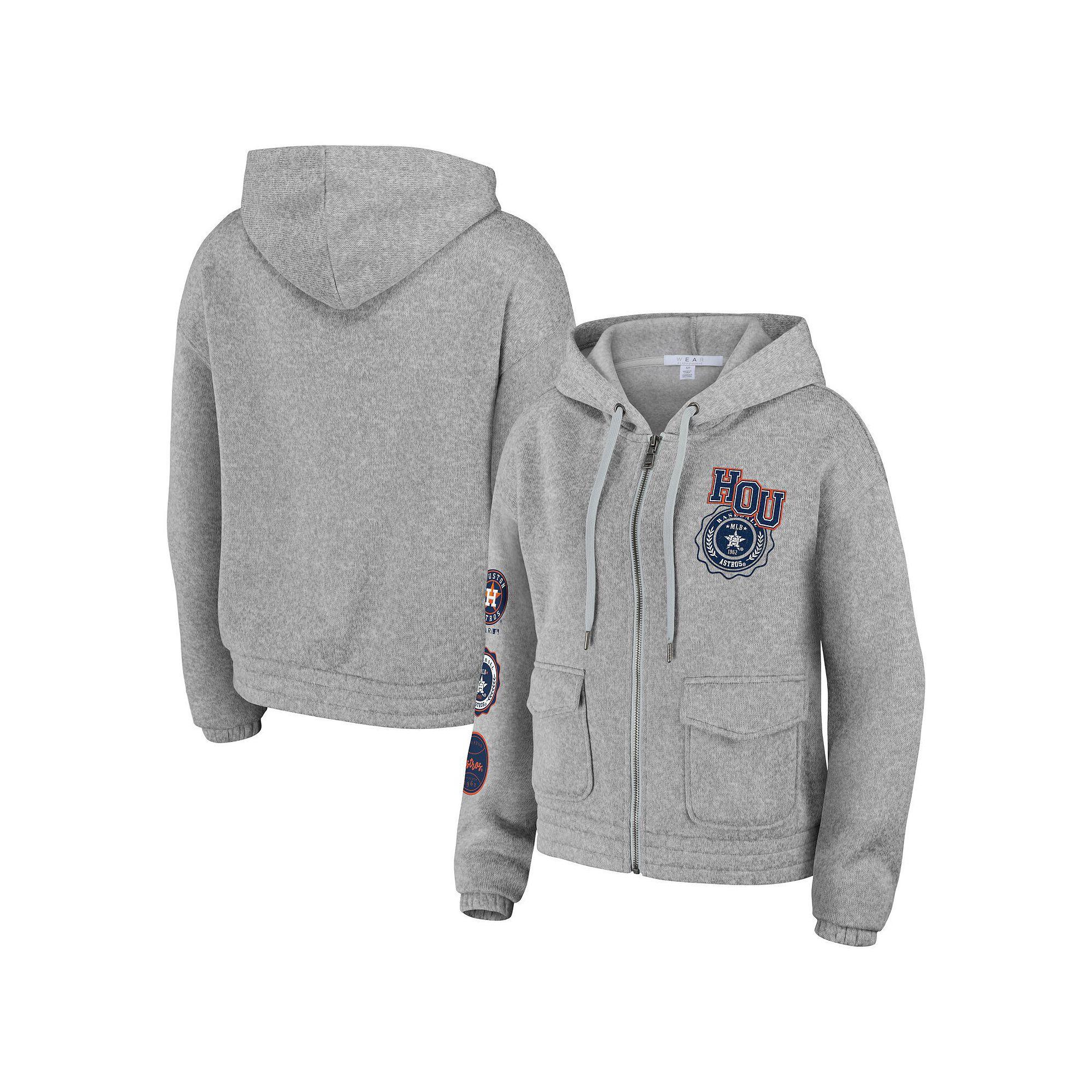 Women's WEAR by Erin Andrews Heather Gray Carolina Panthers Full-Zip Hoodie,  Product Image