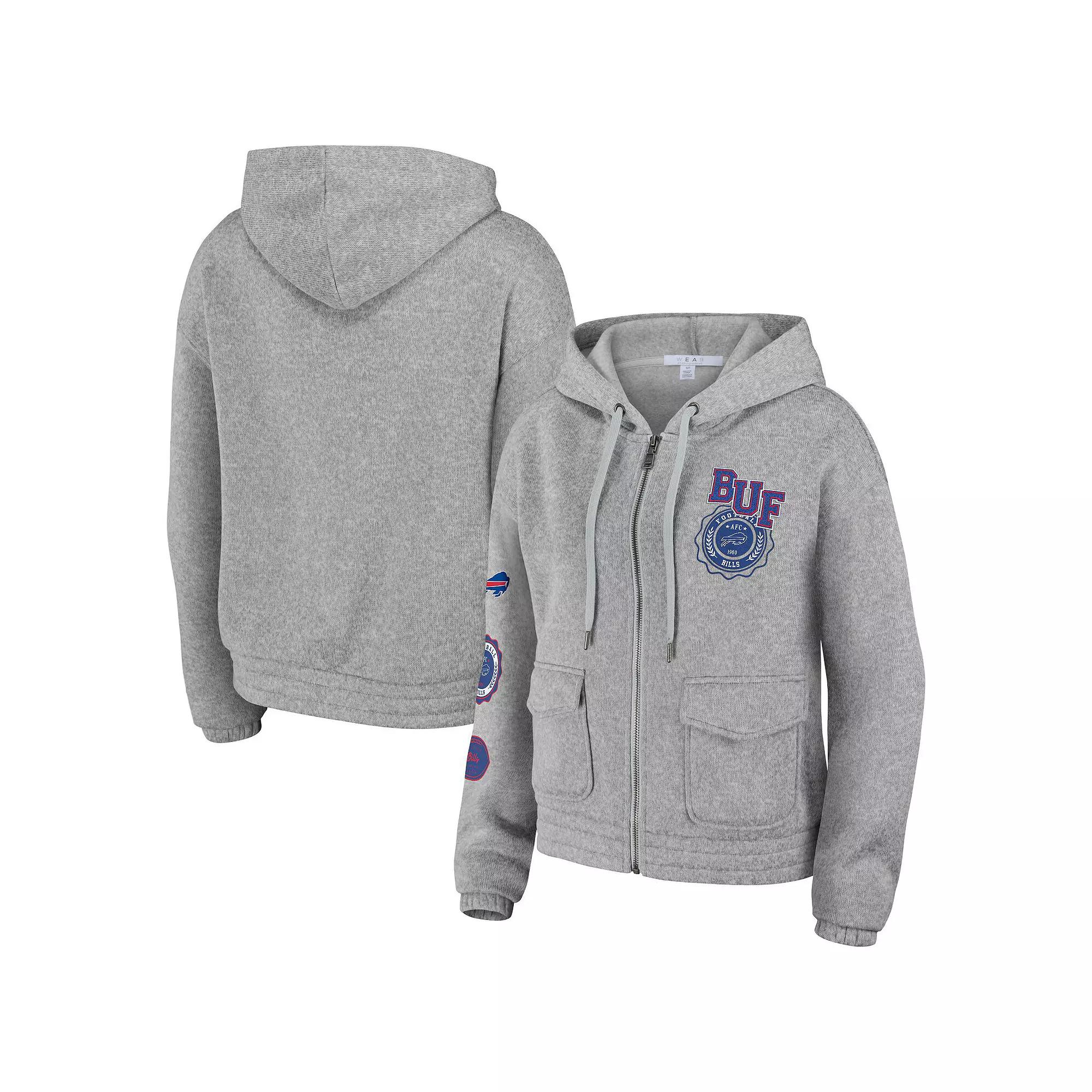 Women's WEAR by Erin Andrews Heather Gray Buffalo Bills Full-Zip Hoodie,  Product Image