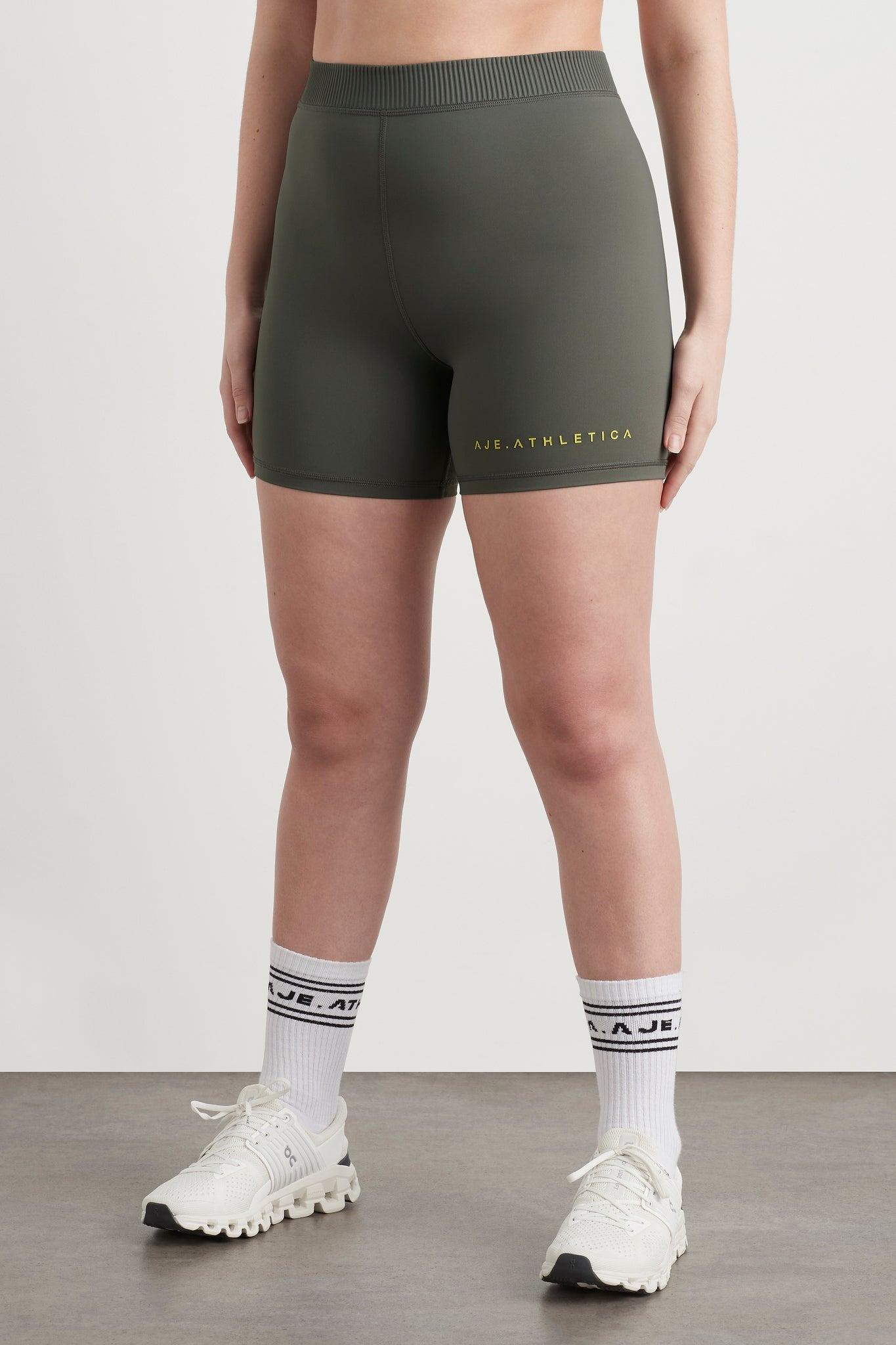 High Rise Pintuck Mid Length Bike Shorts 625 Product Image