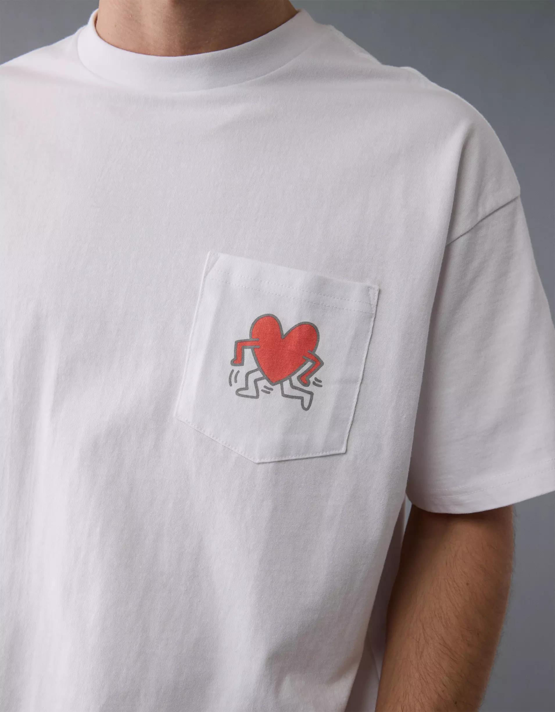 AE Boxy Keith Haring Graphic T-Shirt Product Image