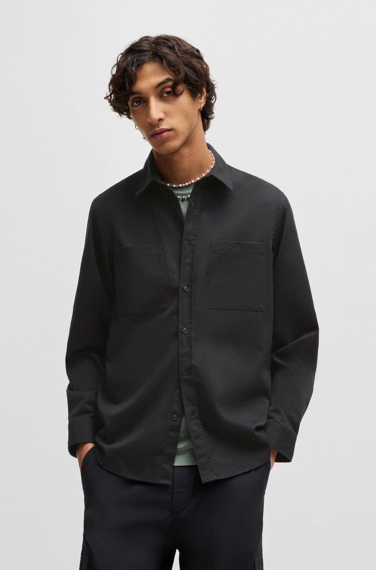 Relaxed-fit shirt in soft twill with Kent collar Product Image