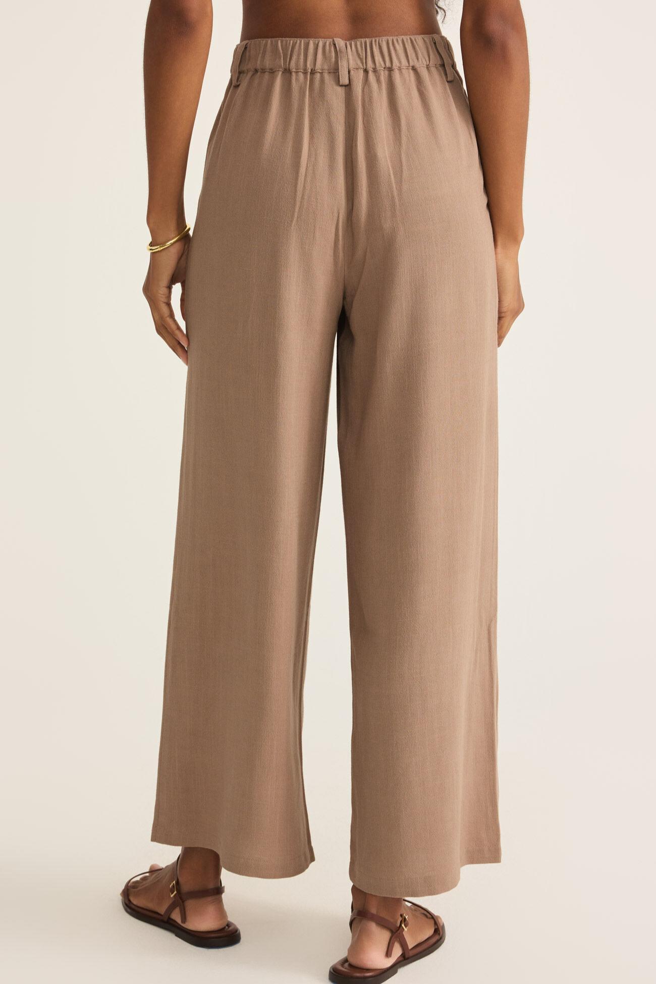 Vista Linen Pant - Iced Coffee Product Image