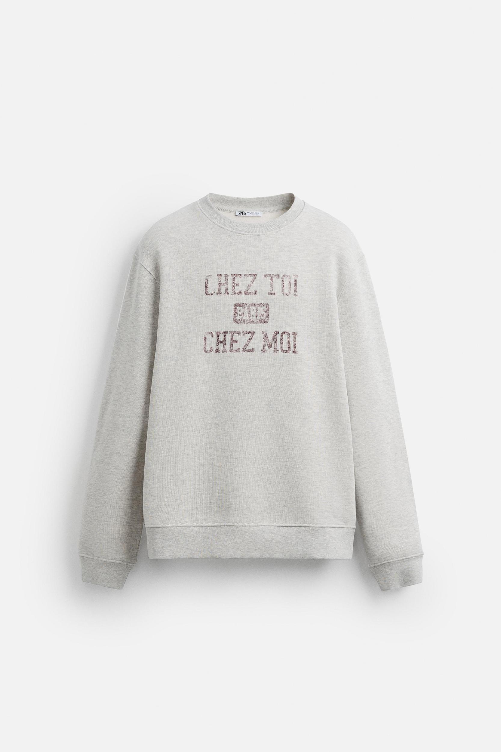 PRINTED TEXT SWEATSHIRT Product Image