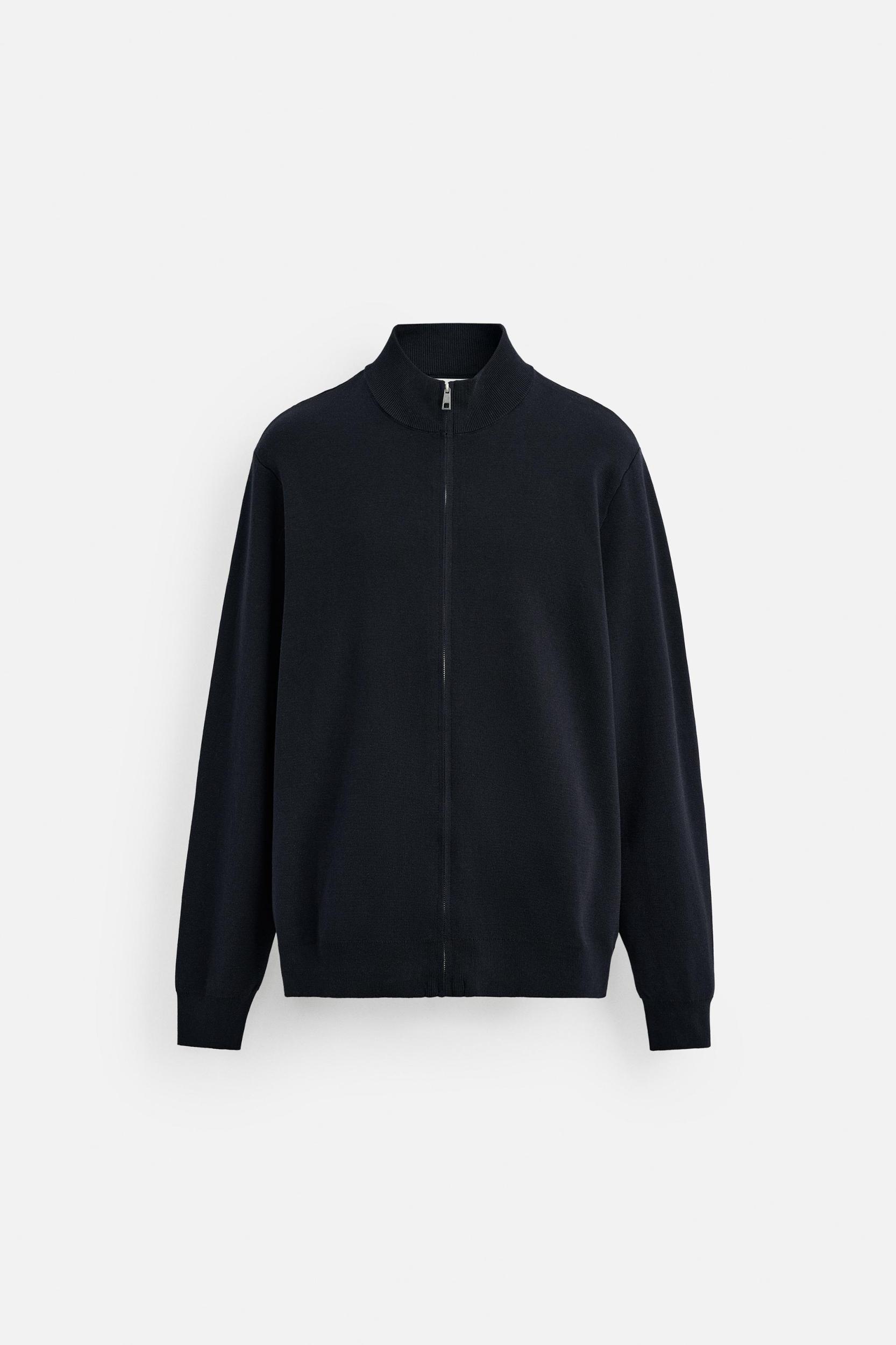 ZIPPERED MOCK NECK CARDIGAN Product Image