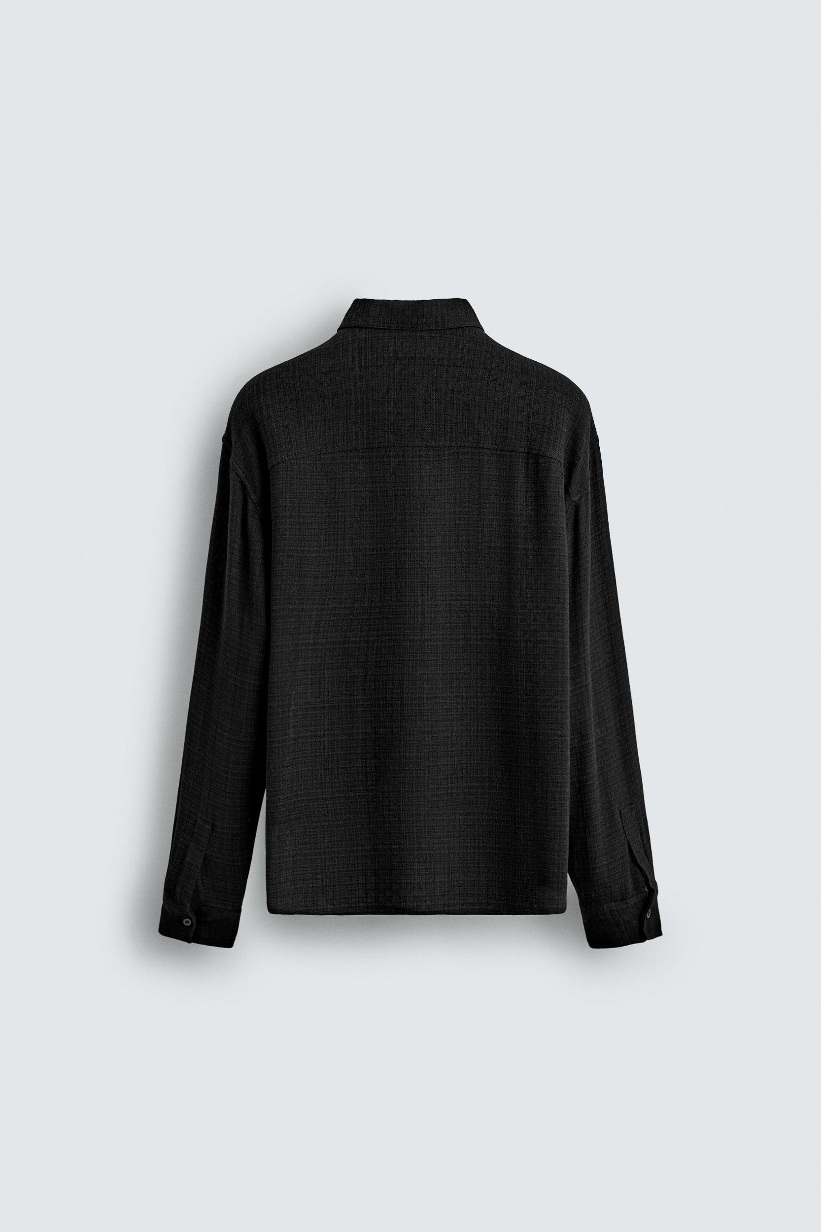 TEXTURED VISCOSE - COTTON SHIRT Product Image