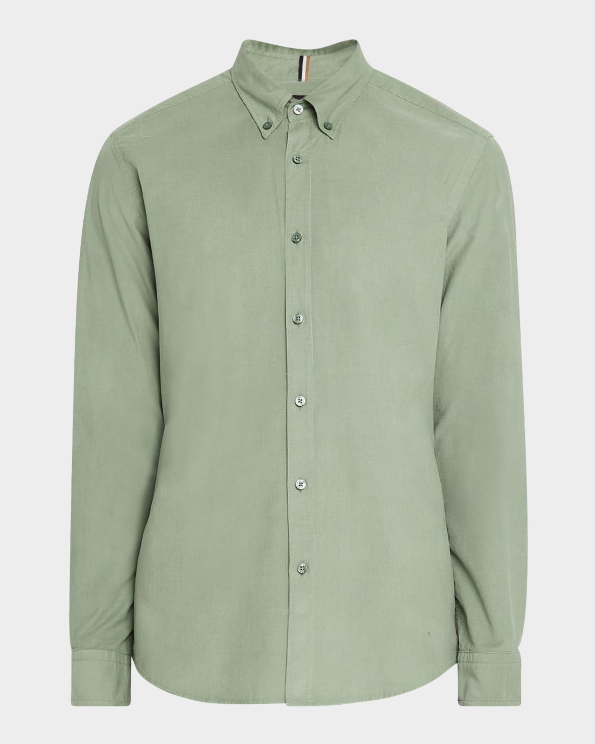 Men's Liam Micro-Corduroy Casual Button-Down Shirt Product Image