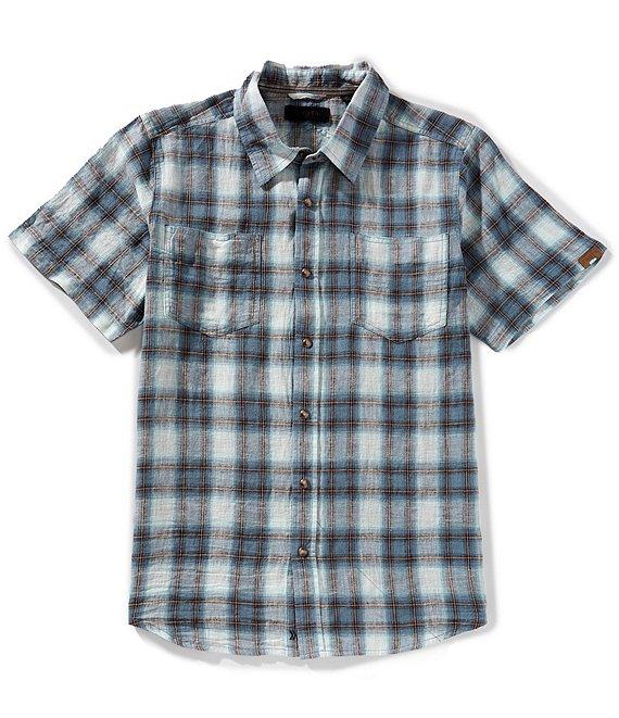 Dakota Grizzly Tad Linen Blend Short Sleeve Woven Shirt Product Image