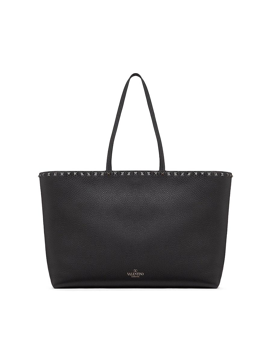 Womens Rockstud Grainy Calfskin Tote Bag Product Image