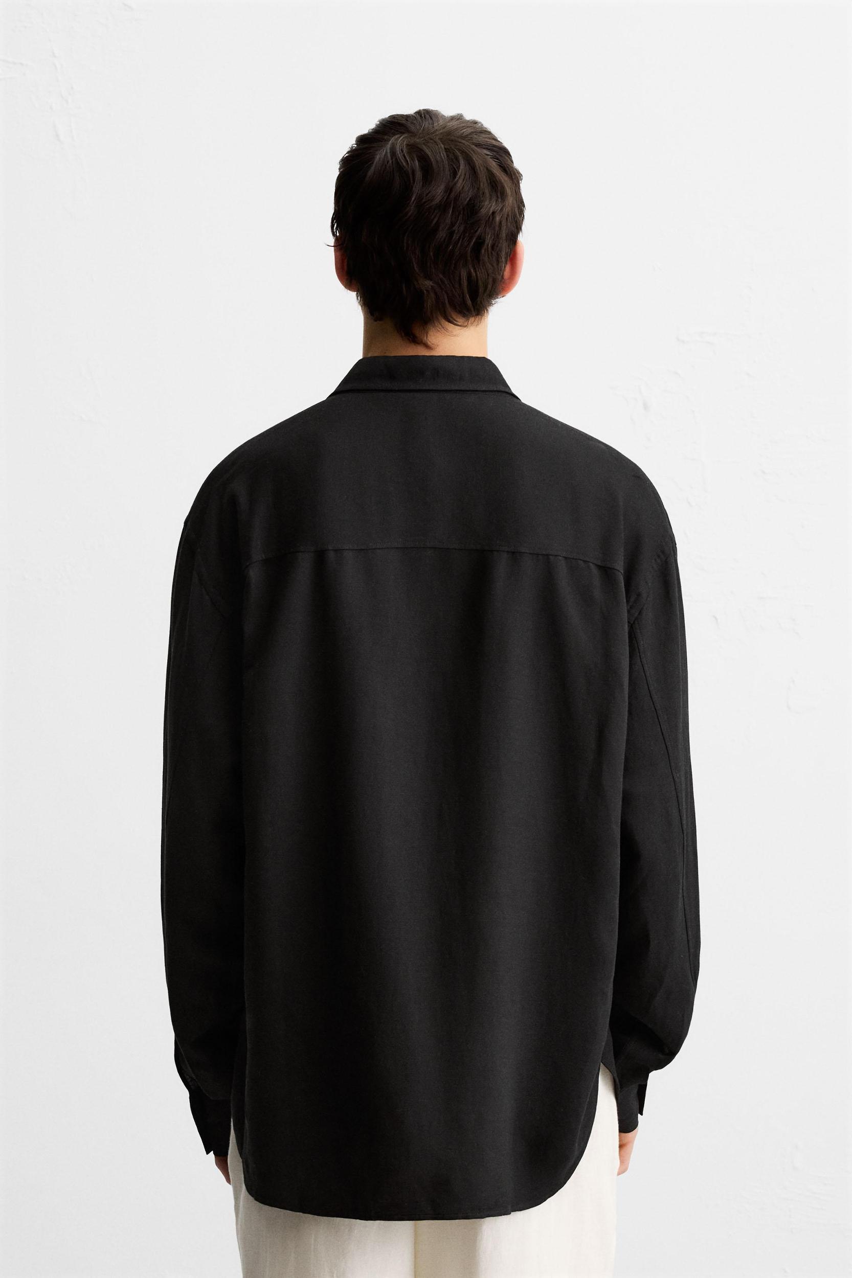 VISCOSE - LINEN TIE SHIRT Product Image